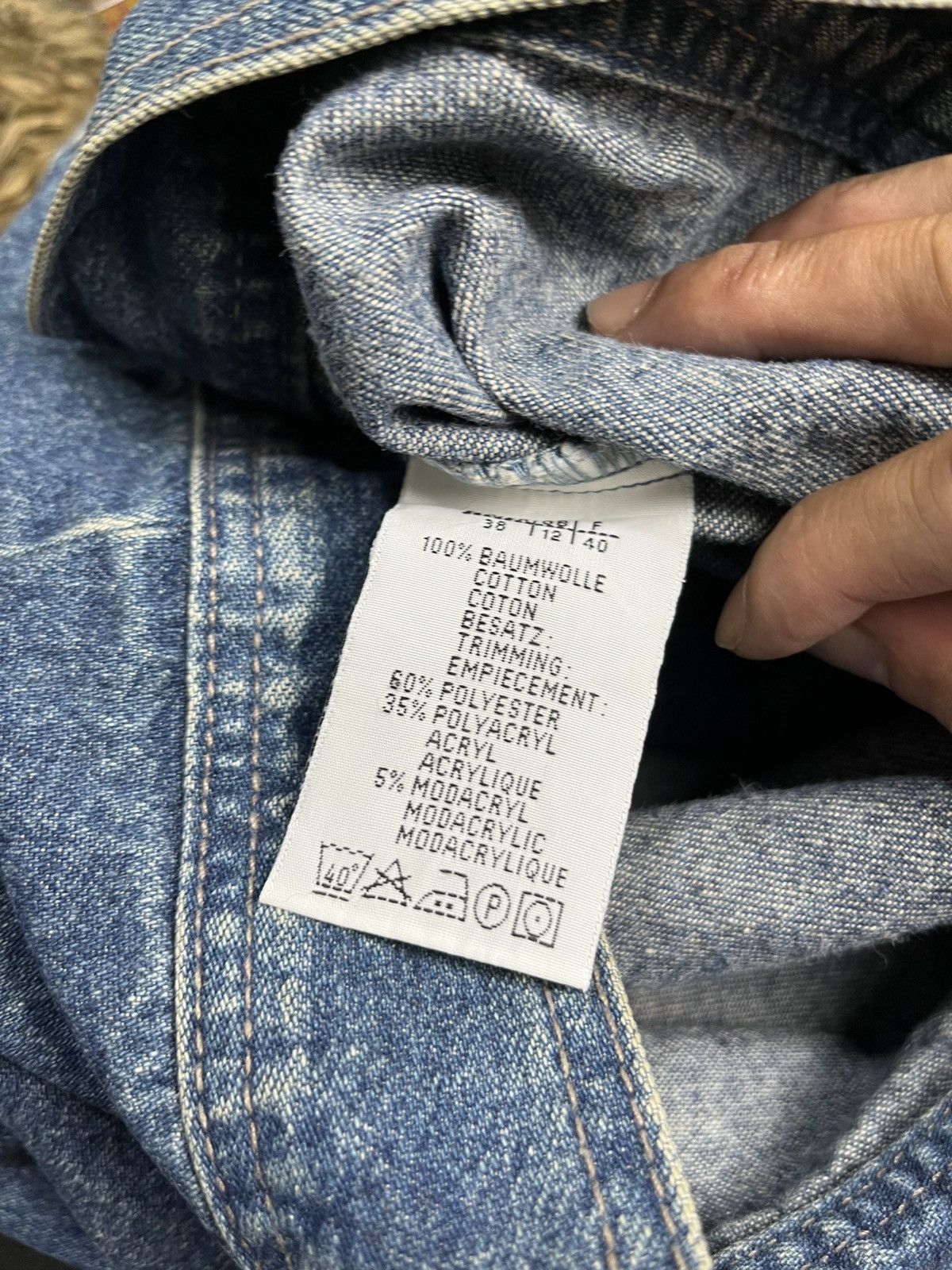 If Six Was Nine × Japanese Brand × Le Grande Bleu (L.G.B.) Japanese Fur Denim jacket gimmic zip Size US M / EU 48-50 / 2 - 8 Thumbnail