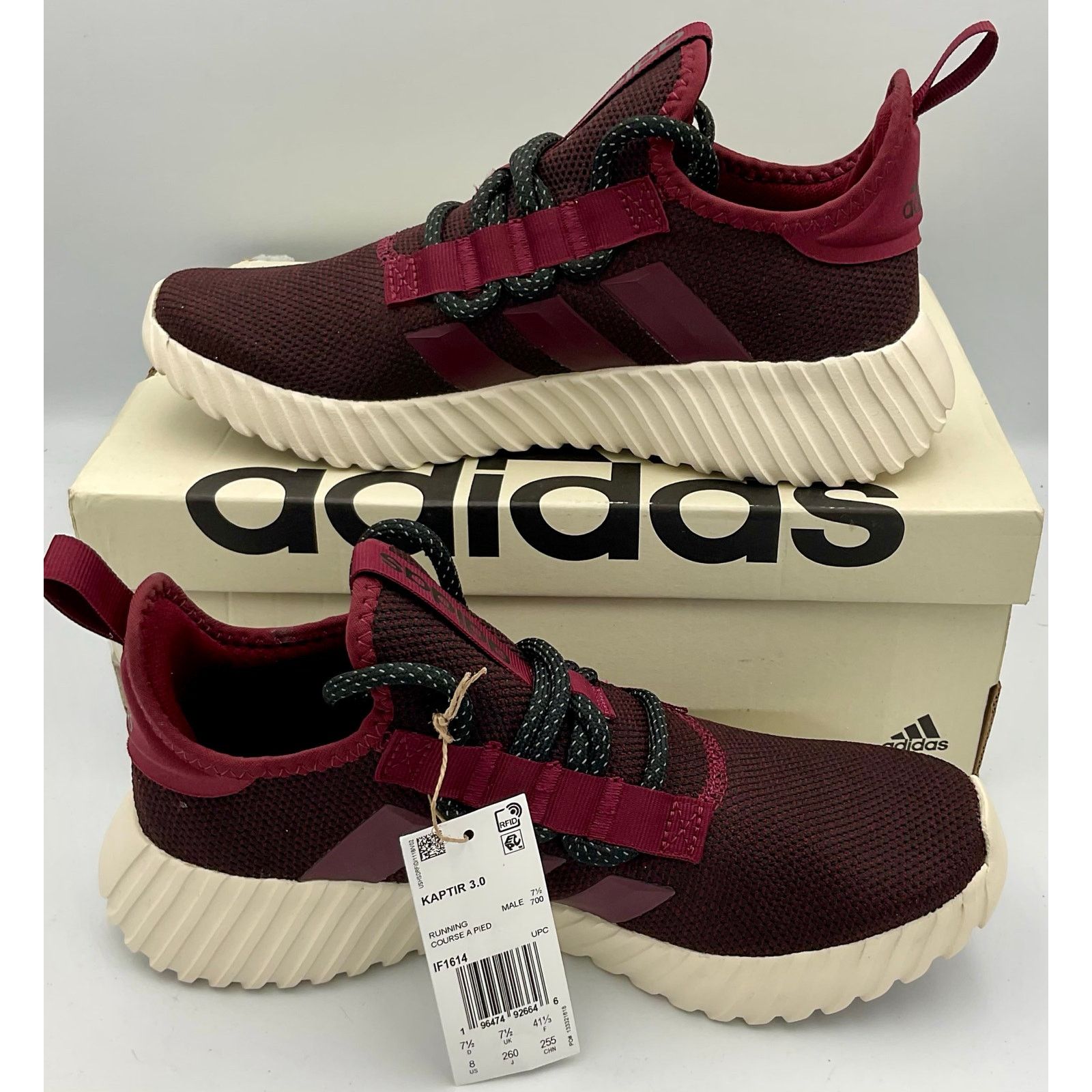 Adidas Adidas Kaptir 3.0 Mens IF1614 Running Shoes Burgundy Sz 8 Size US 9.5 / EU 42-43 - 3 Thumbnail