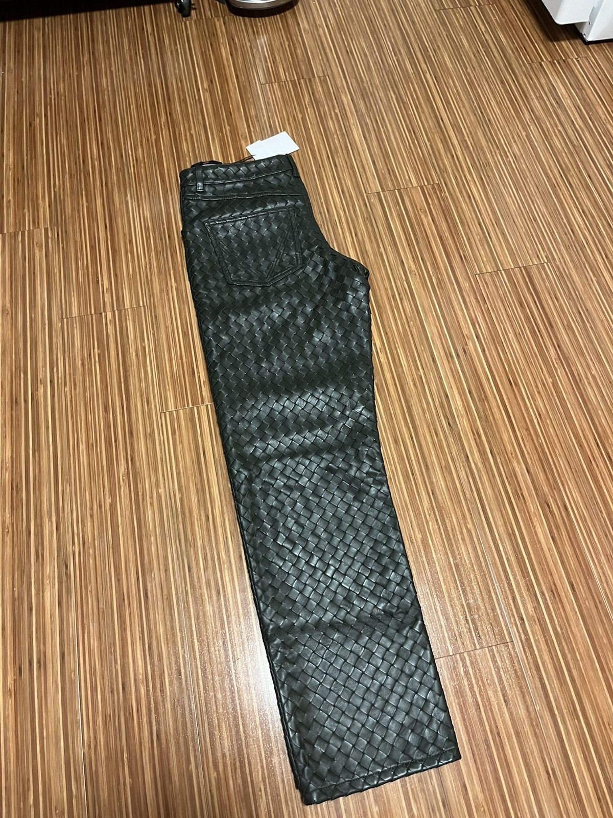 Bottega Veneta Intrecciato Leather Trousers Size US 32 / EU 48 - 10 Thumbnail