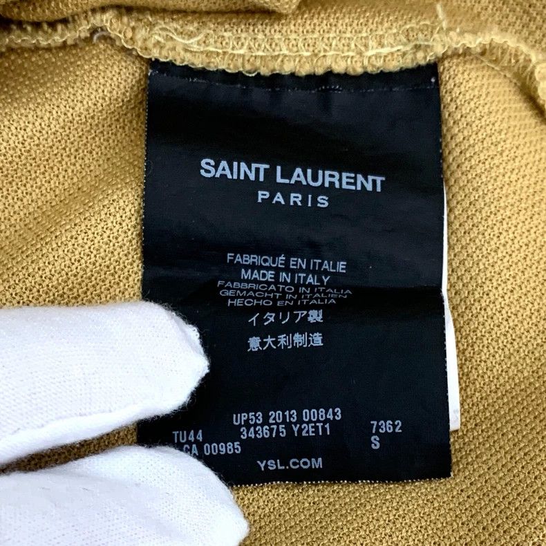 Saint Laurent Cotton short sleeve Polo shirt with embroider