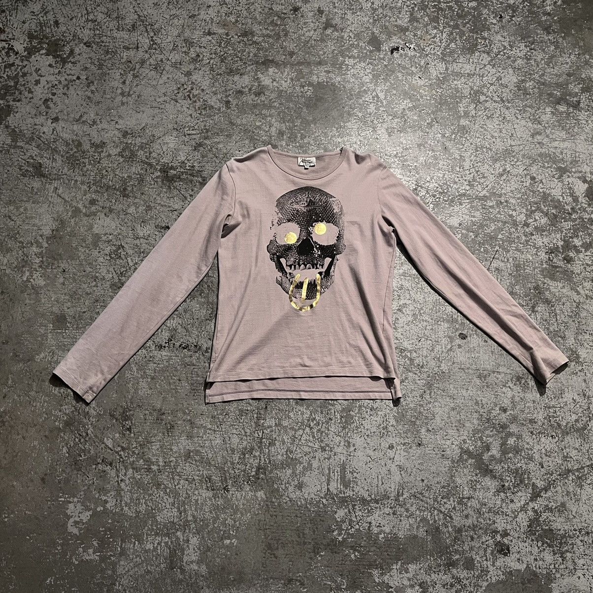image of Vivienne Westwood Crazy Skull Tee in Pink, Men's (Size Small)