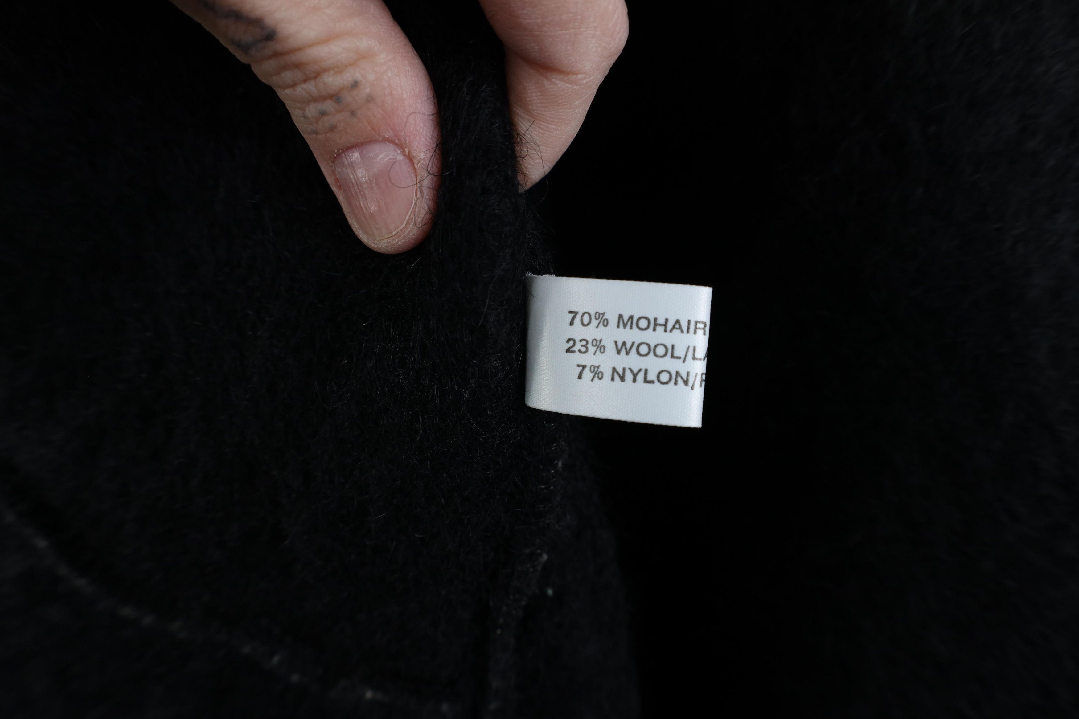 Vintage Vintage 90s Streetwear Mohair Wool Shag Button Jacket Black Size M / US 6-8 / IT 42-44 - 10 Thumbnail
