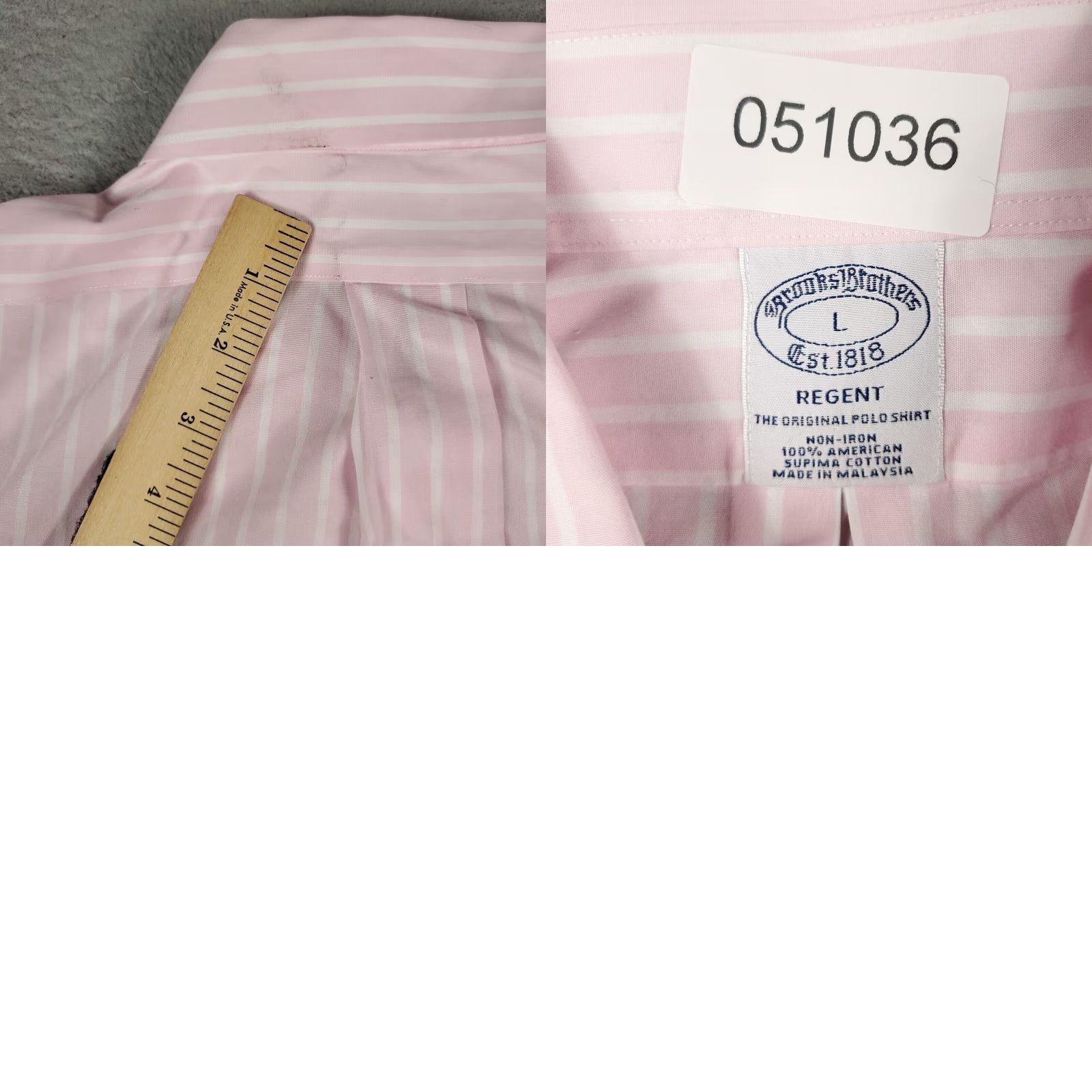 Brooks Brothers VINTAGE Brooks Brothers Shirt Mens Large Pink Striped Cotton Button-Up Long Sleeve Classic Casual Size US L / EU 52-54 / 3 - 8 Thumbnail