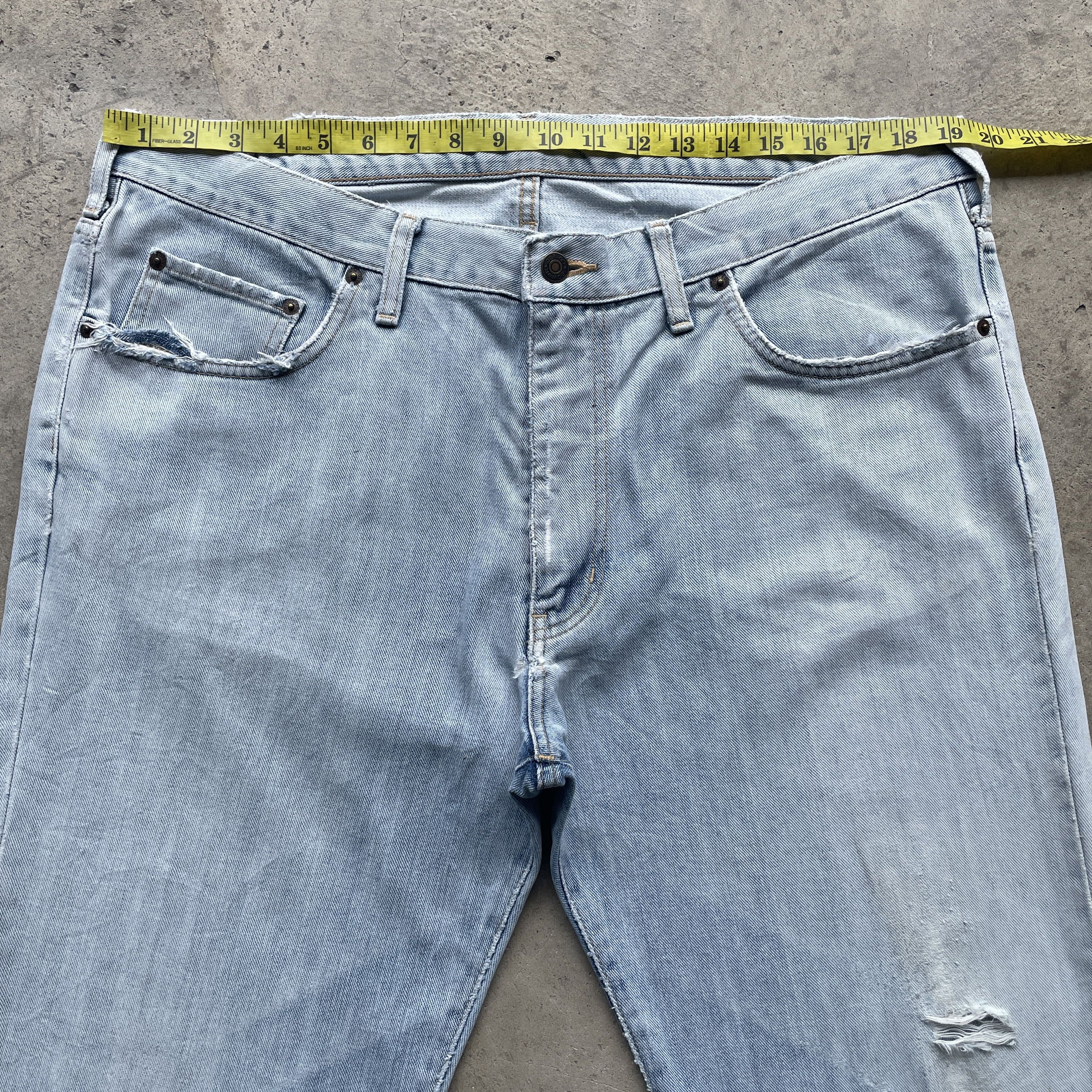 Edwin × Japanese Brand VINTAGE EDWIN DISTRESSED WASH JEANS FADED DENIM PANTS W39 Size US 39 - 5 Thumbnail