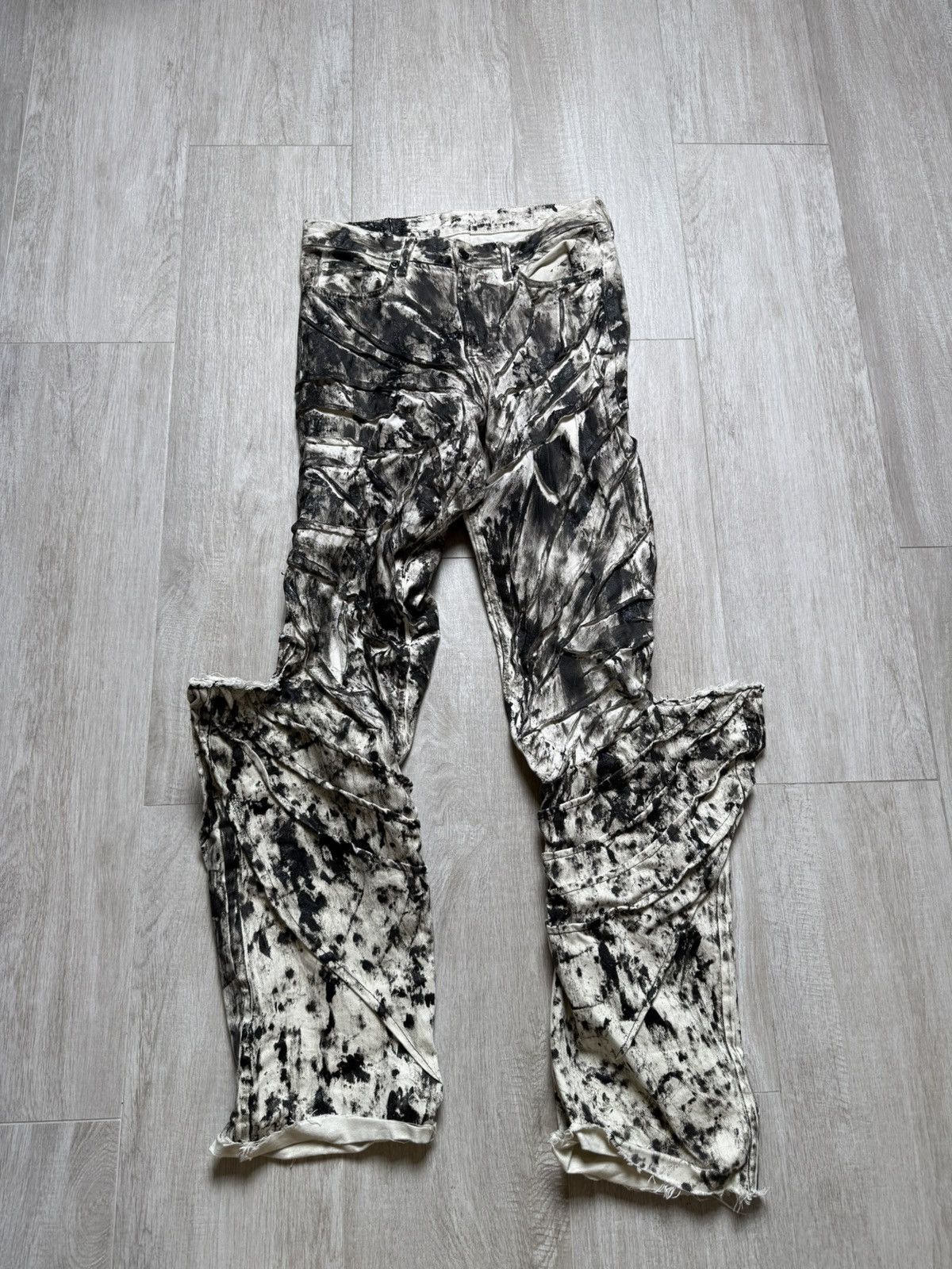 Hubane White and Black Denim Jeans