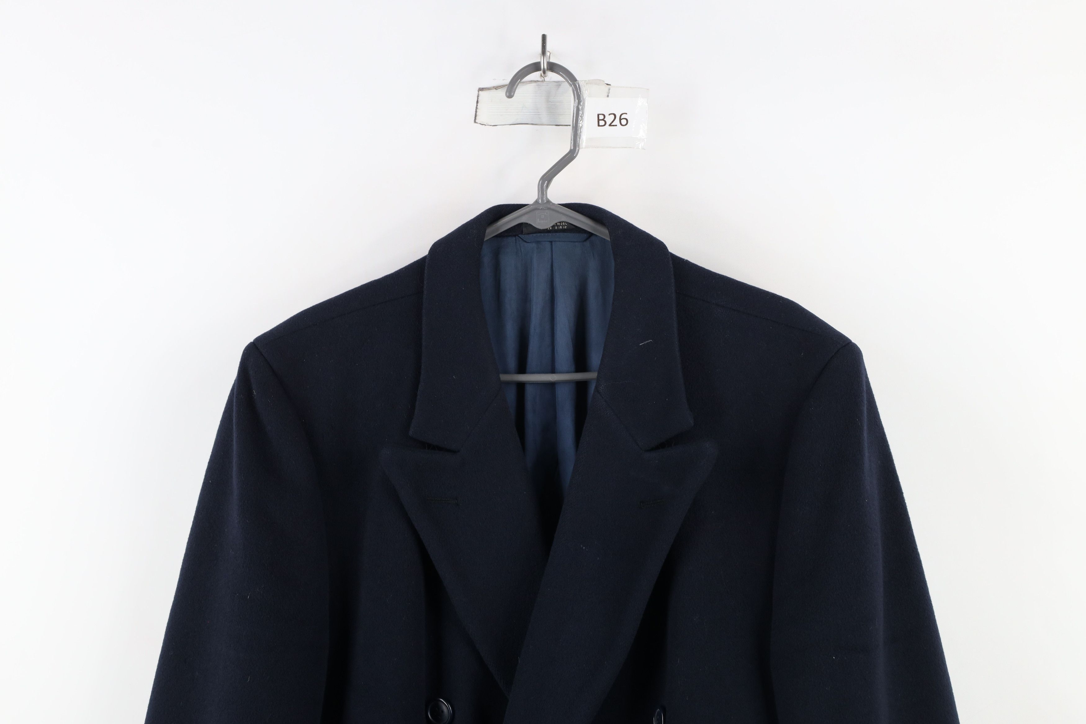 Vintage Vintage 90s Streetwear Double Breasted Overcoat Blue USA Size US XL / EU 56 / 4 - 2 Thumbnail