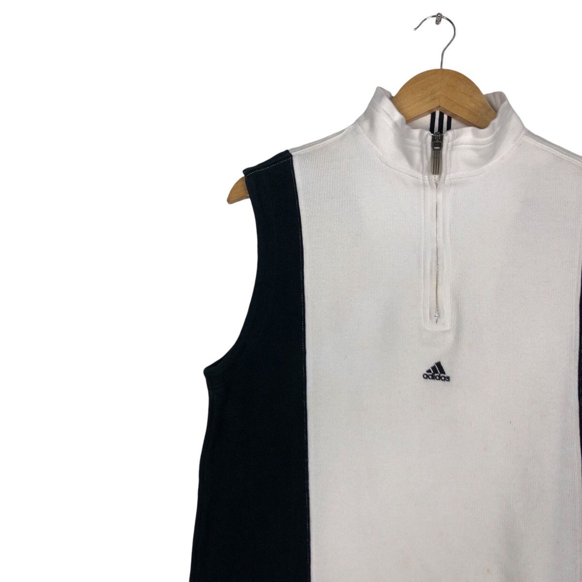 Adidas × Japanese Brand Adidas Sleeveless Jumper Sweatshirt Half Zip Rare Small Size US S / EU 44-46 / 1 - 6 Thumbnail