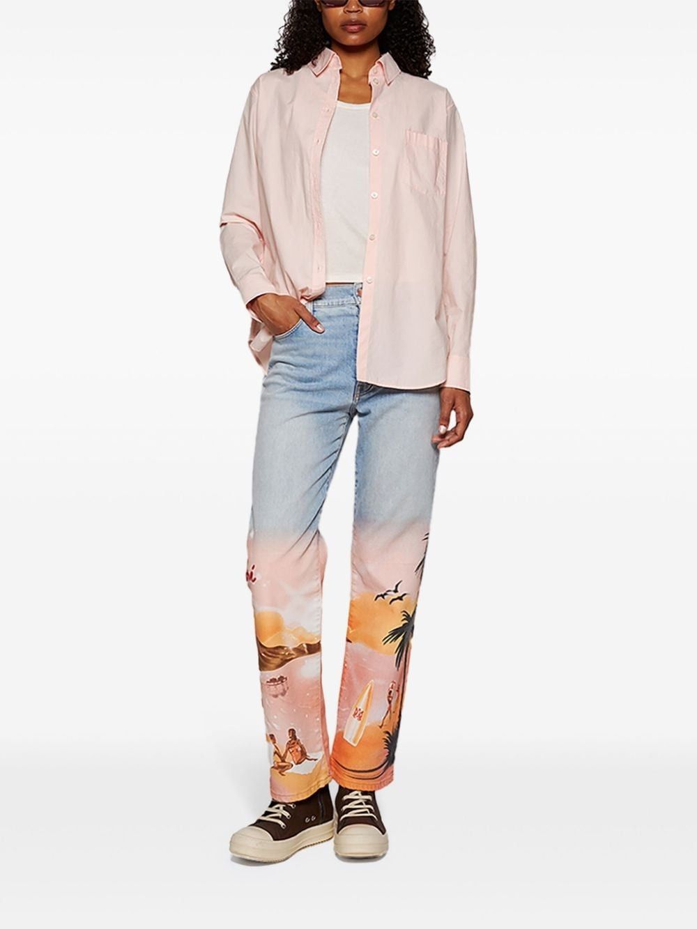 Amiri o1s1wg110625 Resort Club Straight Jeans in Multicolor Size 28" / US 6 / IT 42 - 2 Thumbnail