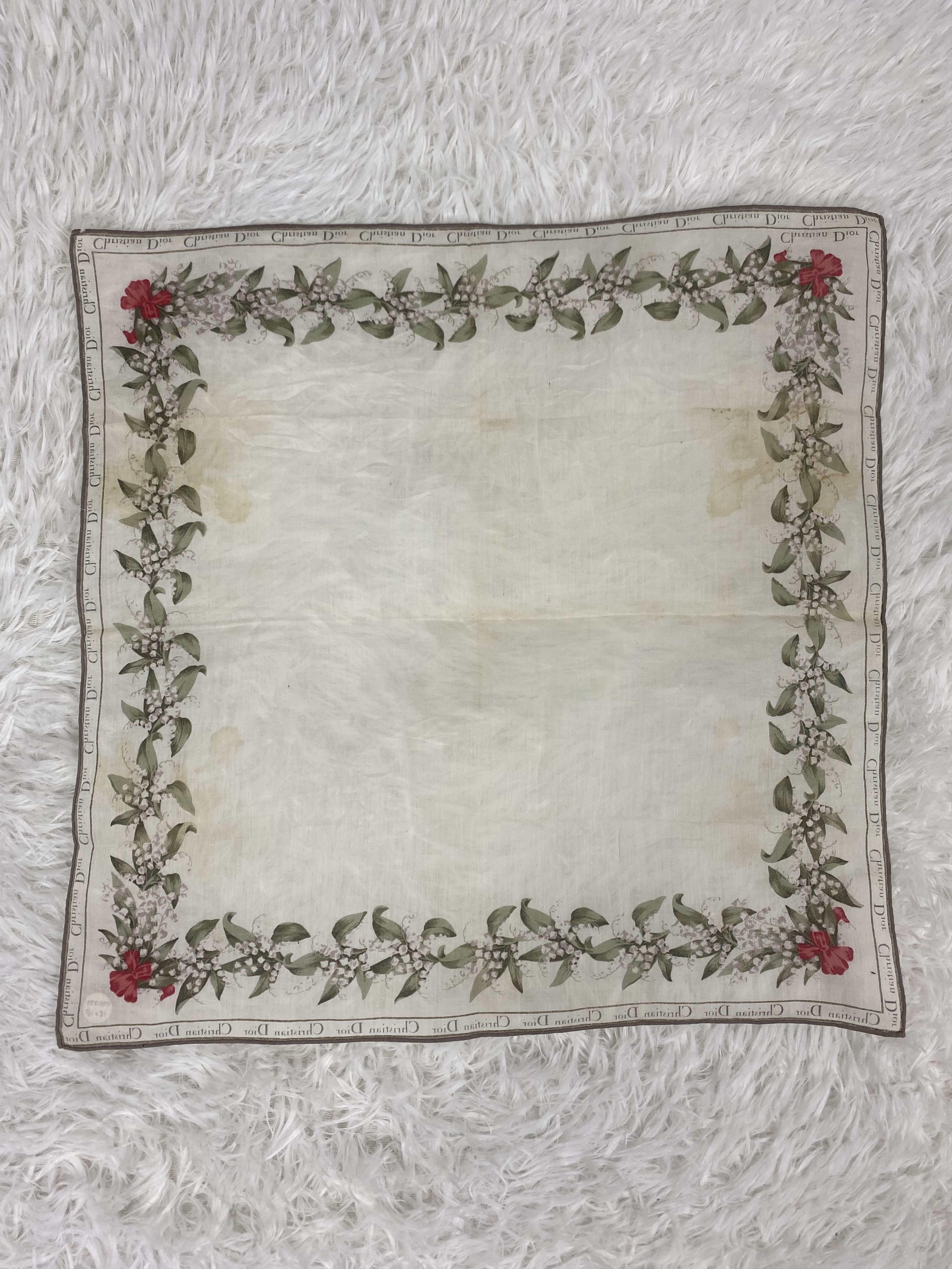 Vintage Vintage Christian Dior Handkerchief Neckerchief PH0255 Size ONE SIZE - 4 Thumbnail