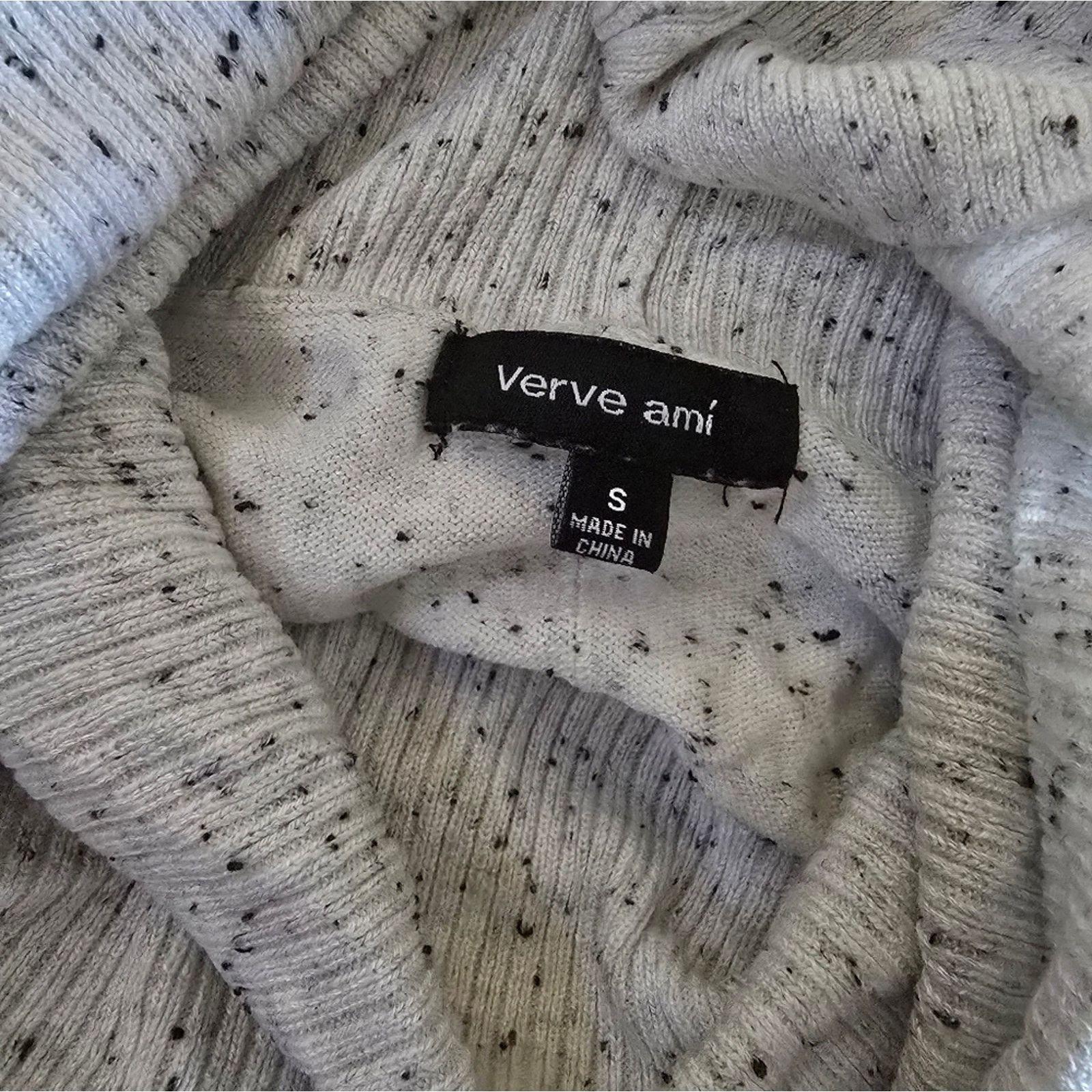 Other White Speckled | VERVE AMI | Cowl Neck Sweater Size S / US 4 / IT 40 - 4 Thumbnail