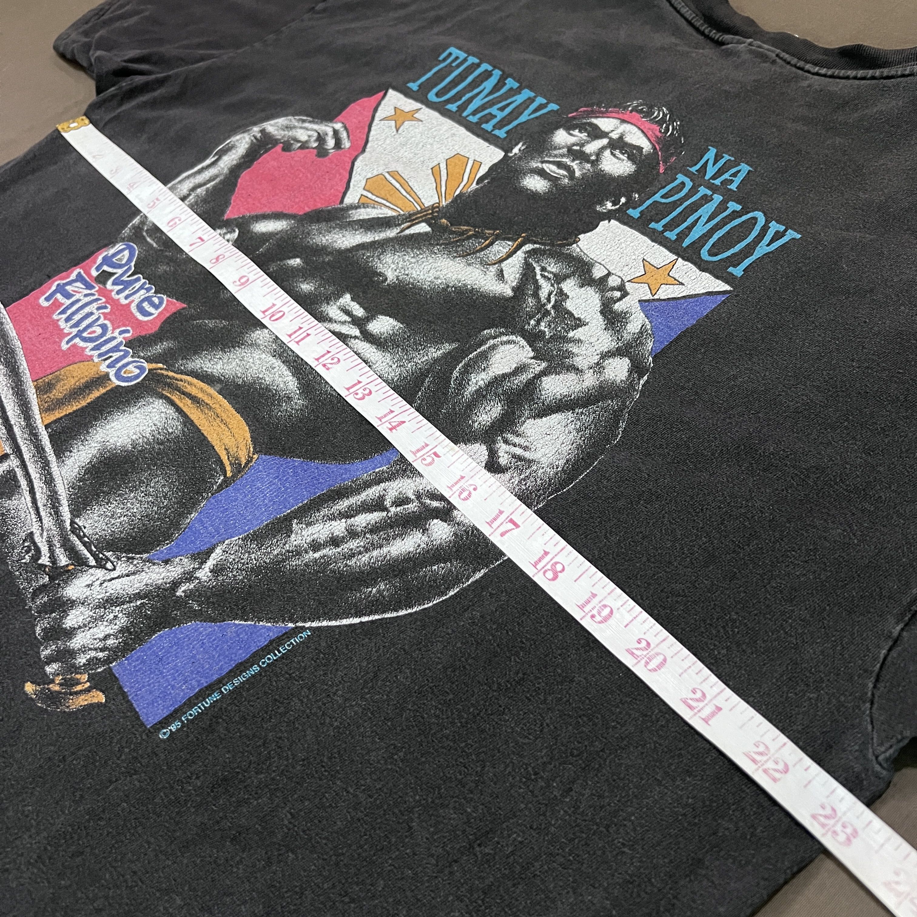 Vintage Vintage 90s Filipino Strength Gym Fitness Tee XL Faded Size US XL / EU 56 / 4 - 12 Thumbnail