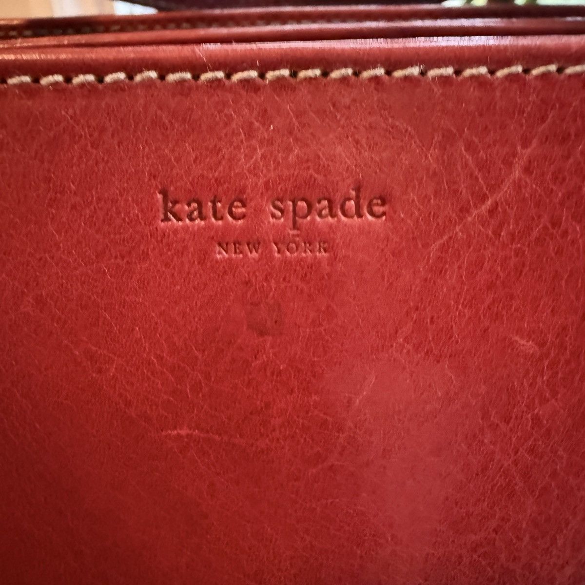 Kate Spade Vintage Red All Leather Tote, Made in Itay Size ONE SIZE - 2 Thumbnail