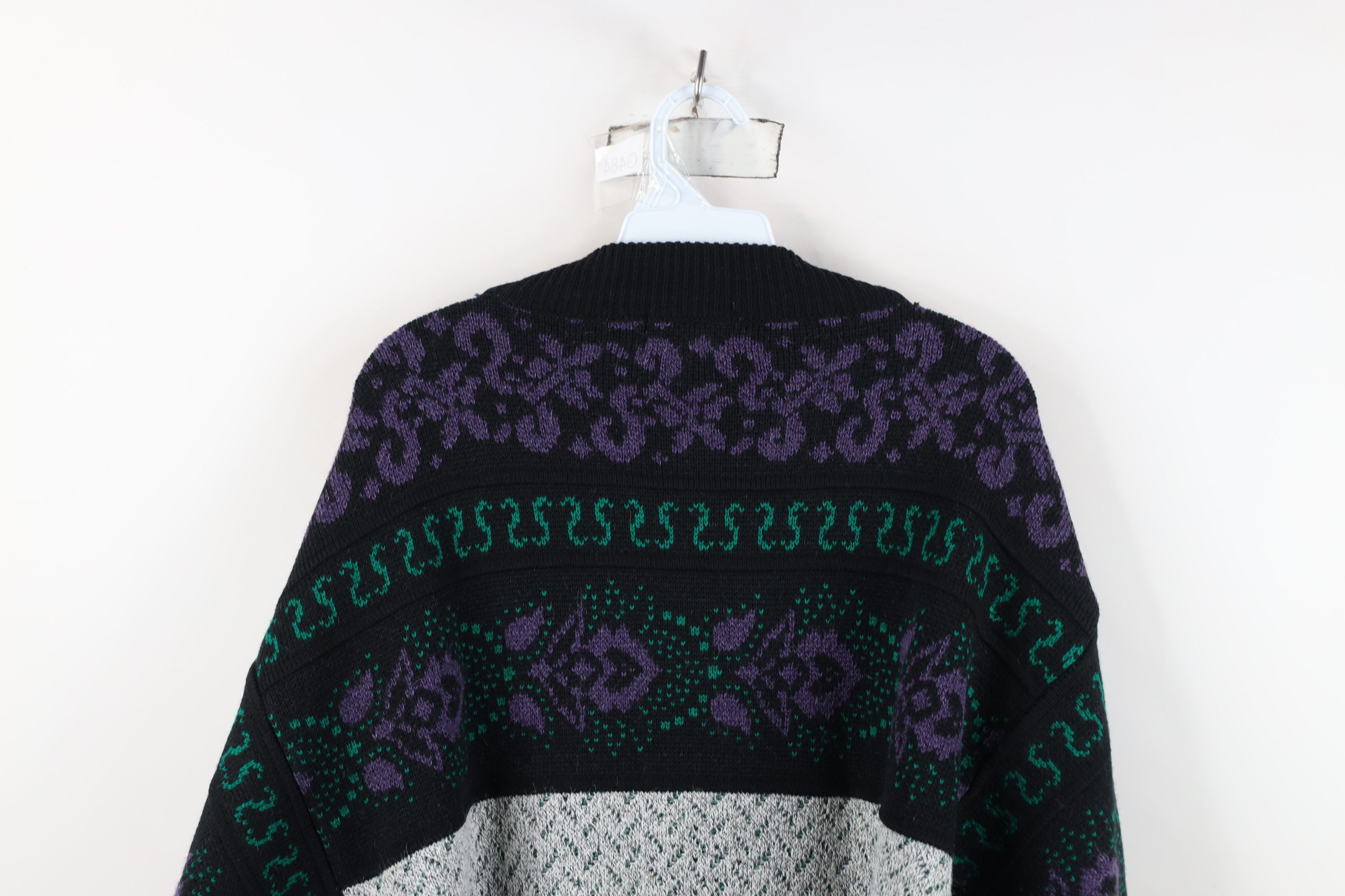 Vintage Vintage 90s Streetwear Wool Bled Knit Paisley Flower Sweater Size M / US 6-8 / IT 42-44 - 11 Thumbnail
