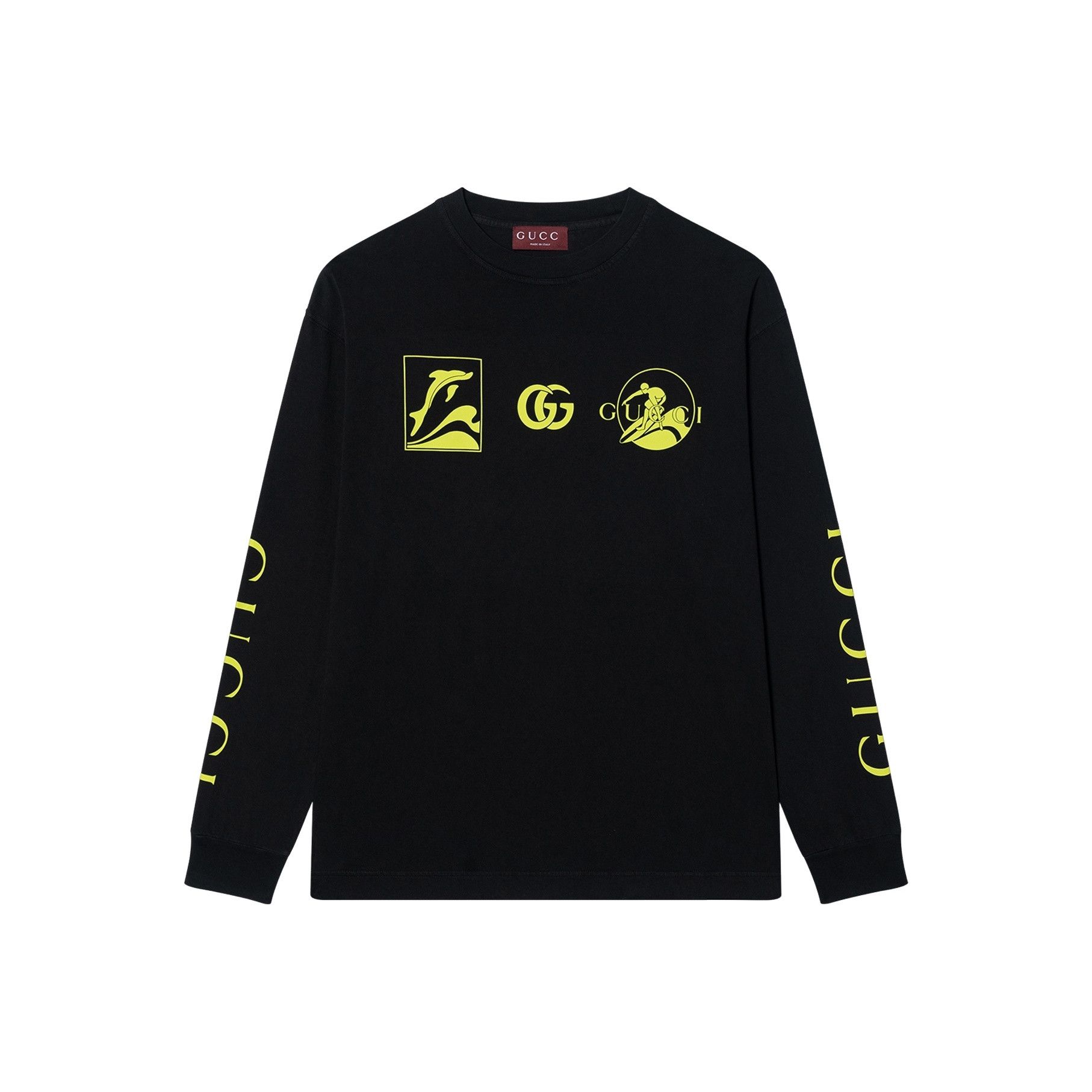 Gucci Gucci Logo Print Long Sleeve T-Shirt Size L Size US L / EU 52-54 / 3 - 1 Thumbnail