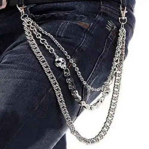 Jewelry Multilayer Waist Punk Wallet Chain Size ONE SIZE - 5 Thumbnail