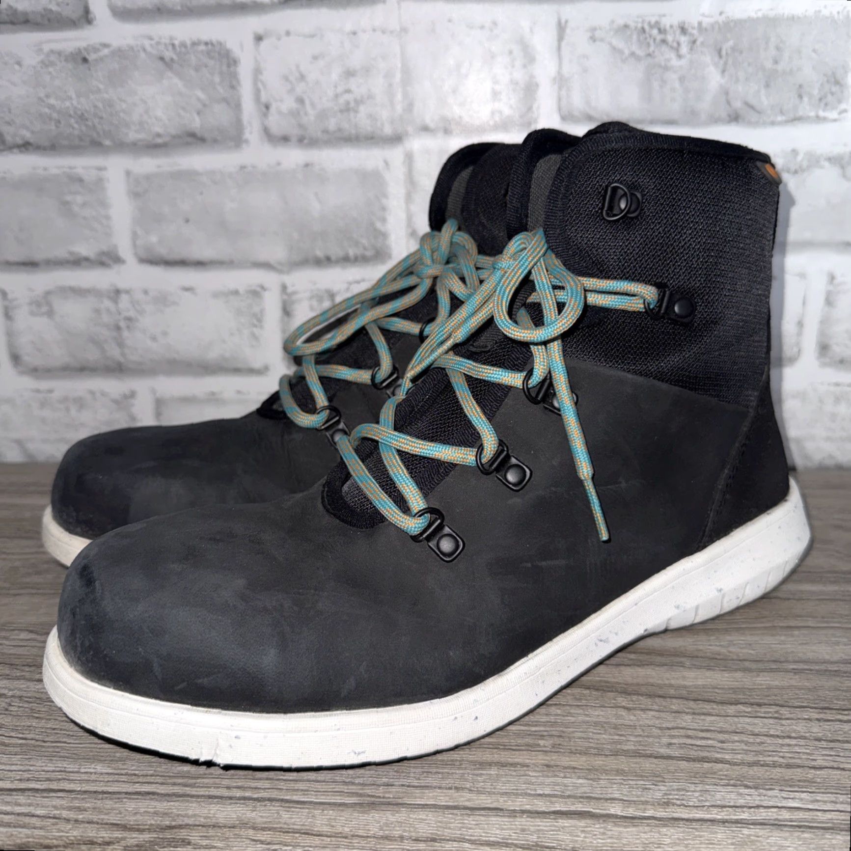 Vintage Bogs Navy Blue Lace Up Boots Womens Size 10 US 41 EU Rain Boot, Synthetic Upper, Water-Resistant Shoes, Womens Formal Weekend Boots Size US 10 / IT 40 - 2 Thumbnail