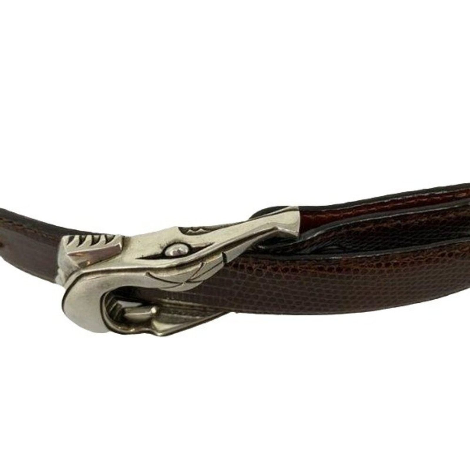 Kieselstein-Cord Barry Kieselstein Cord Stylized Silver Alligator Buckle Size ONE SIZE - 12 Thumbnail