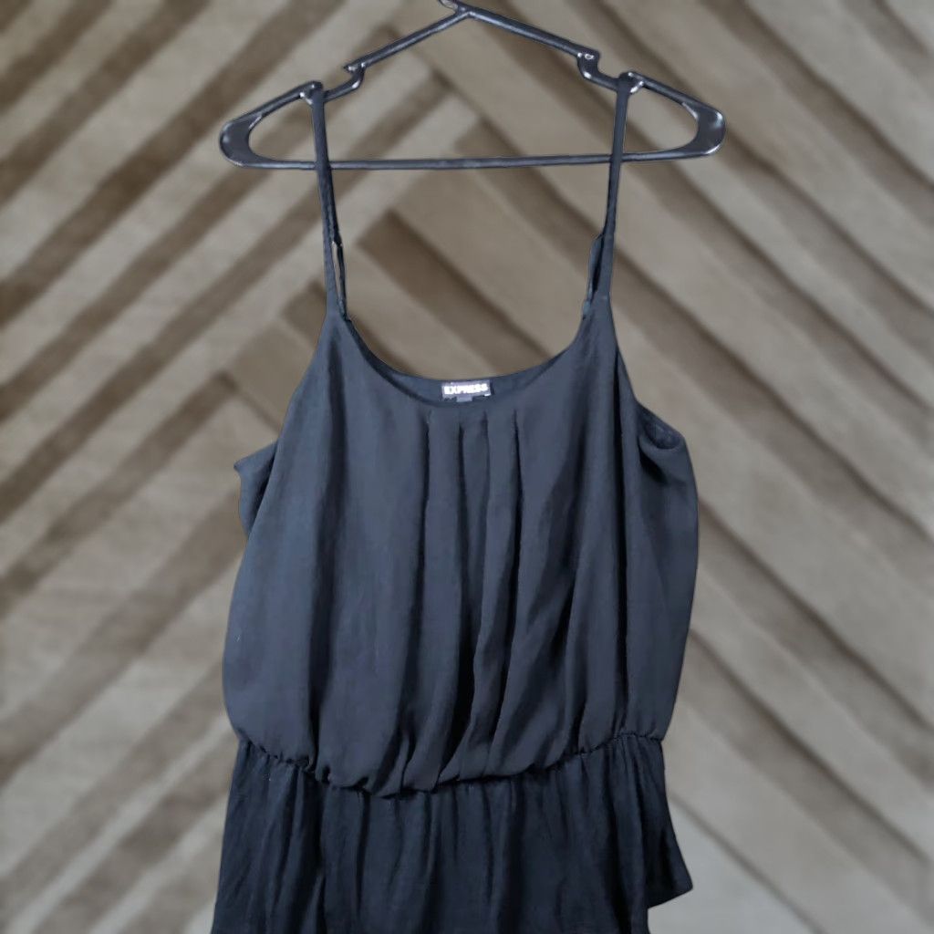 Express Express Blouse Sleeveless Tank Peplum Pleated Large Black Women's Size L / US 10 / IT 46 - 1 Thumbnail