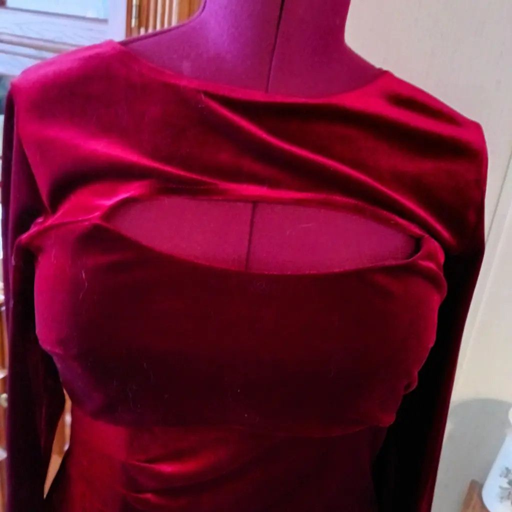 Other Velvet Time-Slip Dress Red Size XXL / US 16-18 / IT 52-54 - 7 Thumbnail