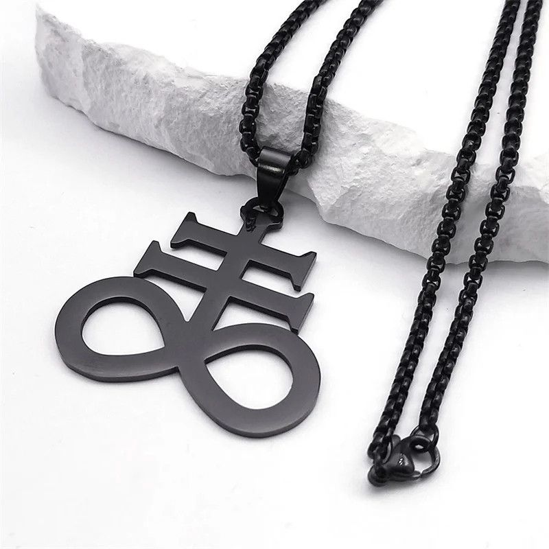 Jewelry Satan Cross Pendant Charms Necklace Emblem Talisman Size ONE SIZE - 2 Thumbnail