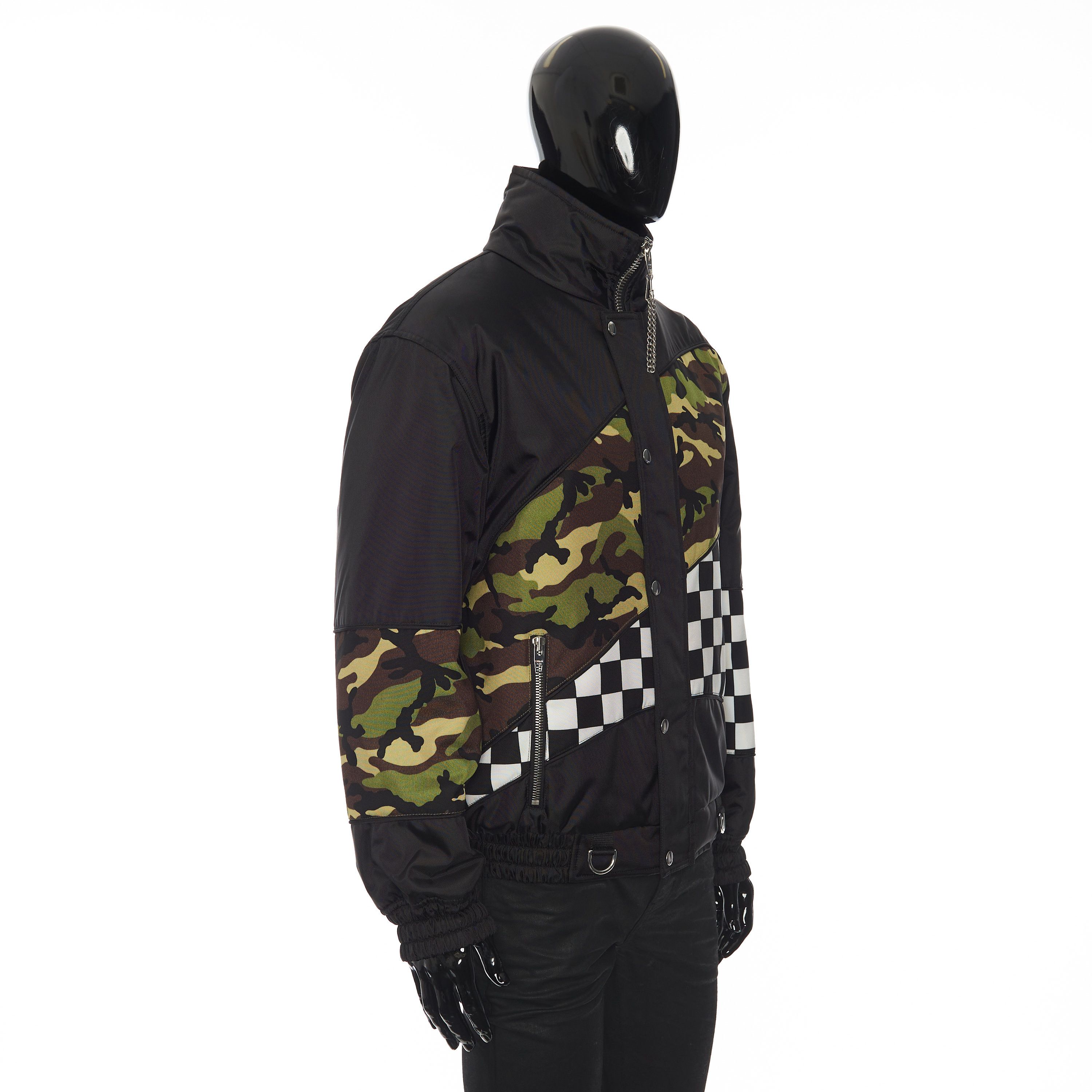 Celine Patchwork Shell Bomber Jacket In Black Technical Fabric Size US M / EU 48-50 / 2 - 8 Thumbnail