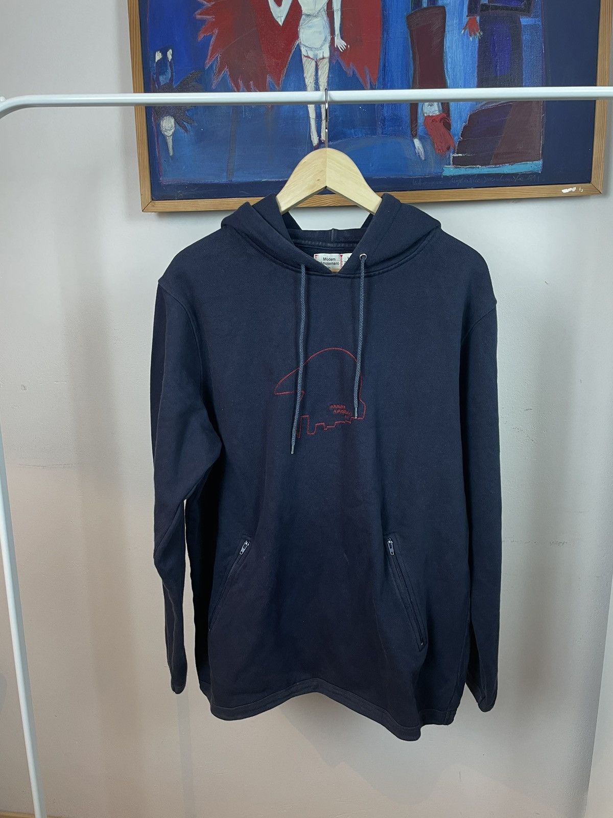 image of Modern Amusement Hoodie Vintage in Navy, Men's (Size Large)