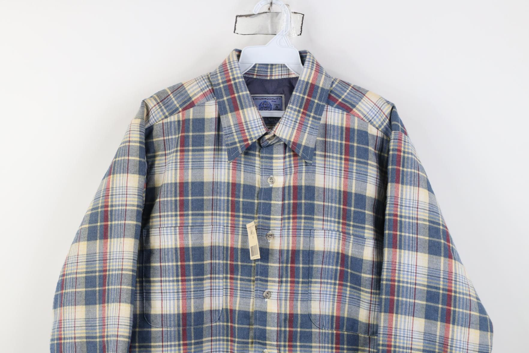 Vintage Deadstock Vintage 90s Streetwear Flannel Button Shirt Jacket Size US M / EU 48-50 / 2 - 2 Thumbnail