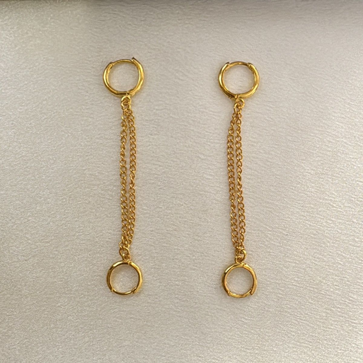 Other Double Piercing Dangle Chain Earrings for Women Size ONE SIZE - 3 Thumbnail