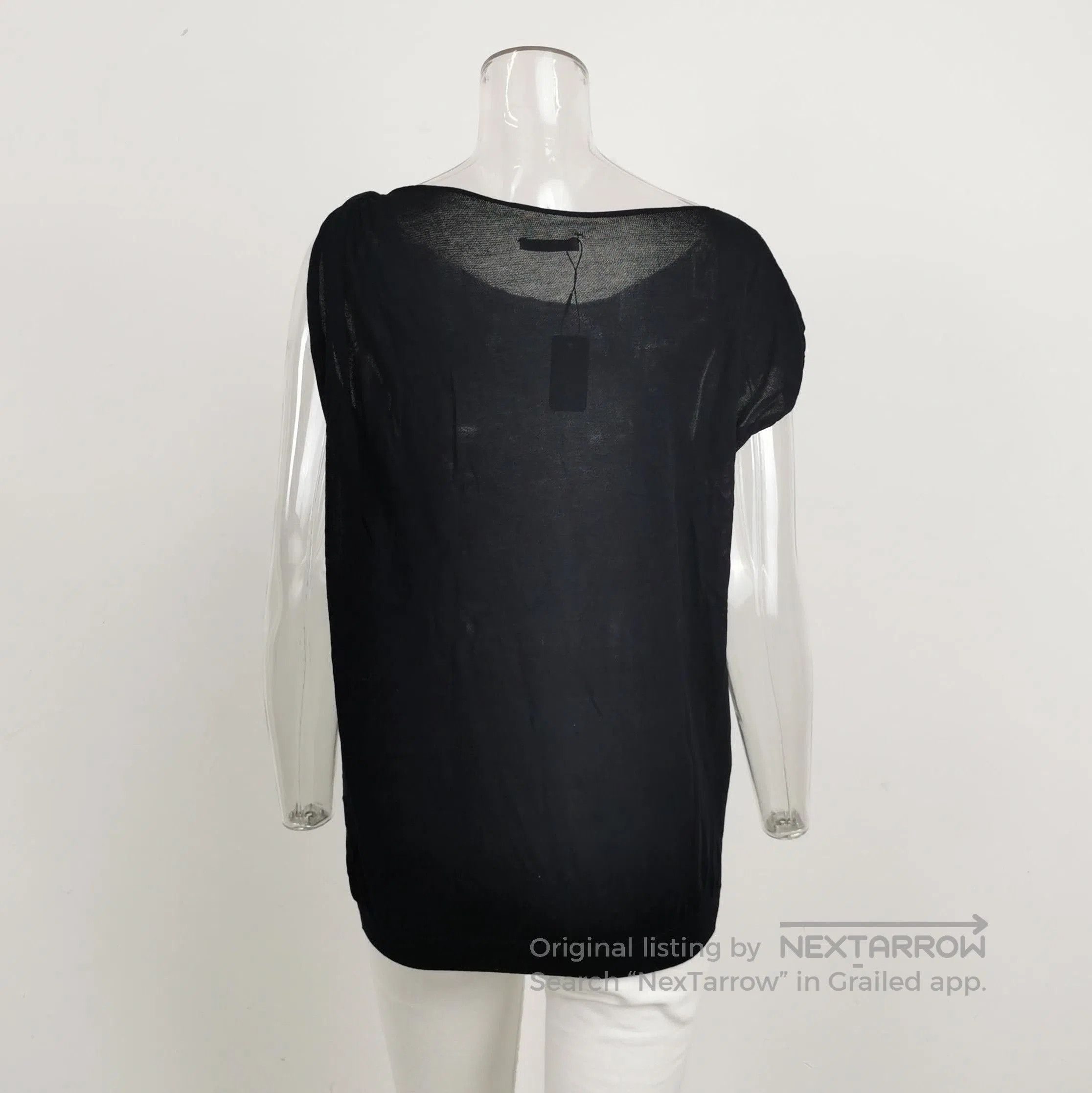 Prada Prada Black Cotton Knit Top Size 42 . Size L / US 10 / IT 46 - 2 Thumbnail