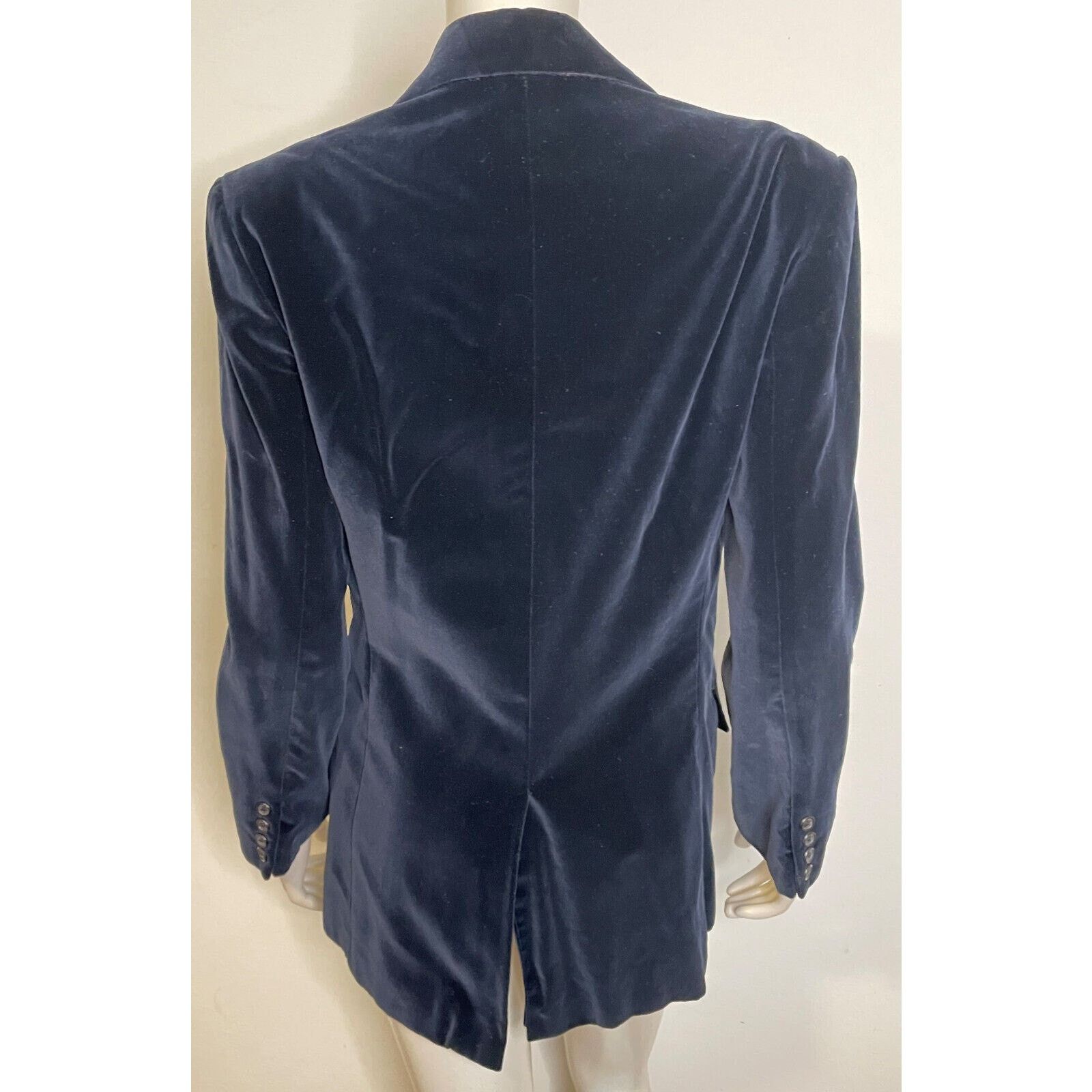 Ralph Lauren Ralph Lauren Blue Velvet Fox Crest Blazer Jacket Womens 10 Size L / US 10 / IT 46 - 5 Thumbnail