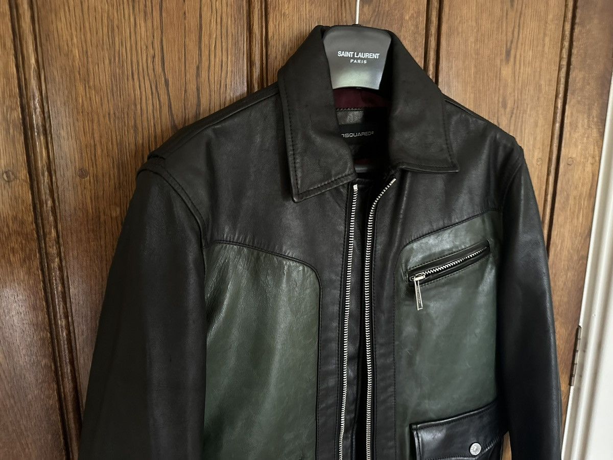 Dsquared2 FW12 Dsquared black green leather jacket 50 Archive grail Size US M / EU 48-50 / 2 - 9 Thumbnail