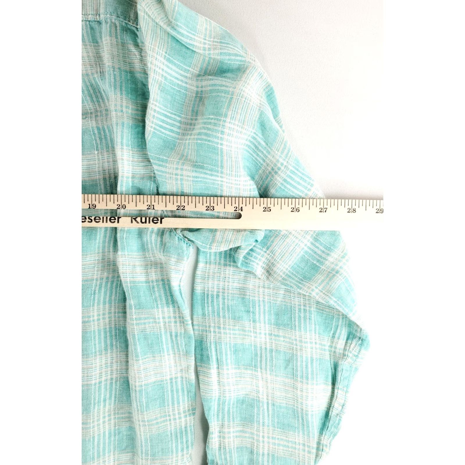 Tommy Bahama Tommy Bahama Button-Up Shirt Linen Long Sleeve Plaid Green White Mens L Size US L / EU 52-54 / 3 - 5 Thumbnail