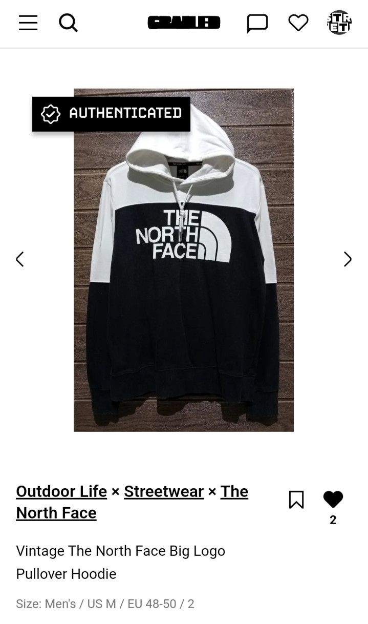 The North Face Vintage The North Face Big Logo Pullover Hoodie Size US M / EU 48-50 / 2 - 10 Thumbnail