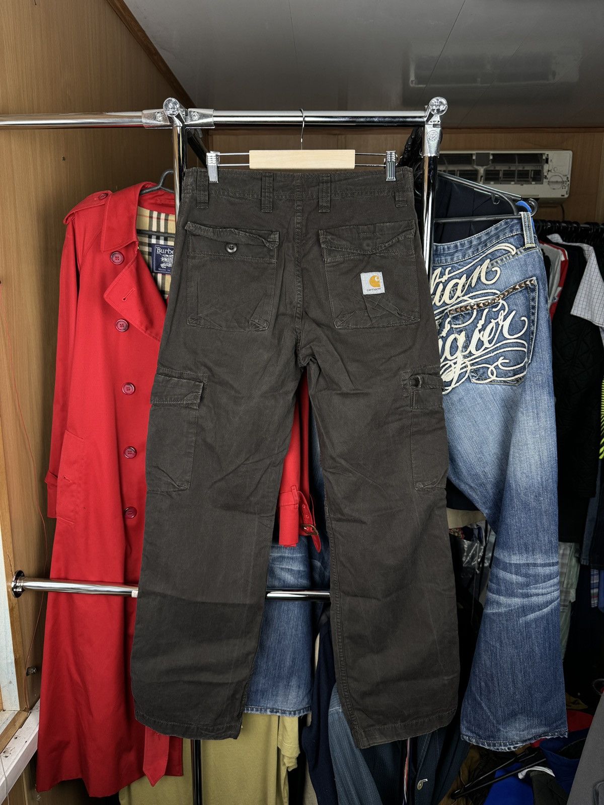 Carhartt × Carhartt Wip × Vintage Mens Vintage Carhartt Wip brown THRIFT PANT cargo joggers OG Size US 29 - 1 Thumbnail