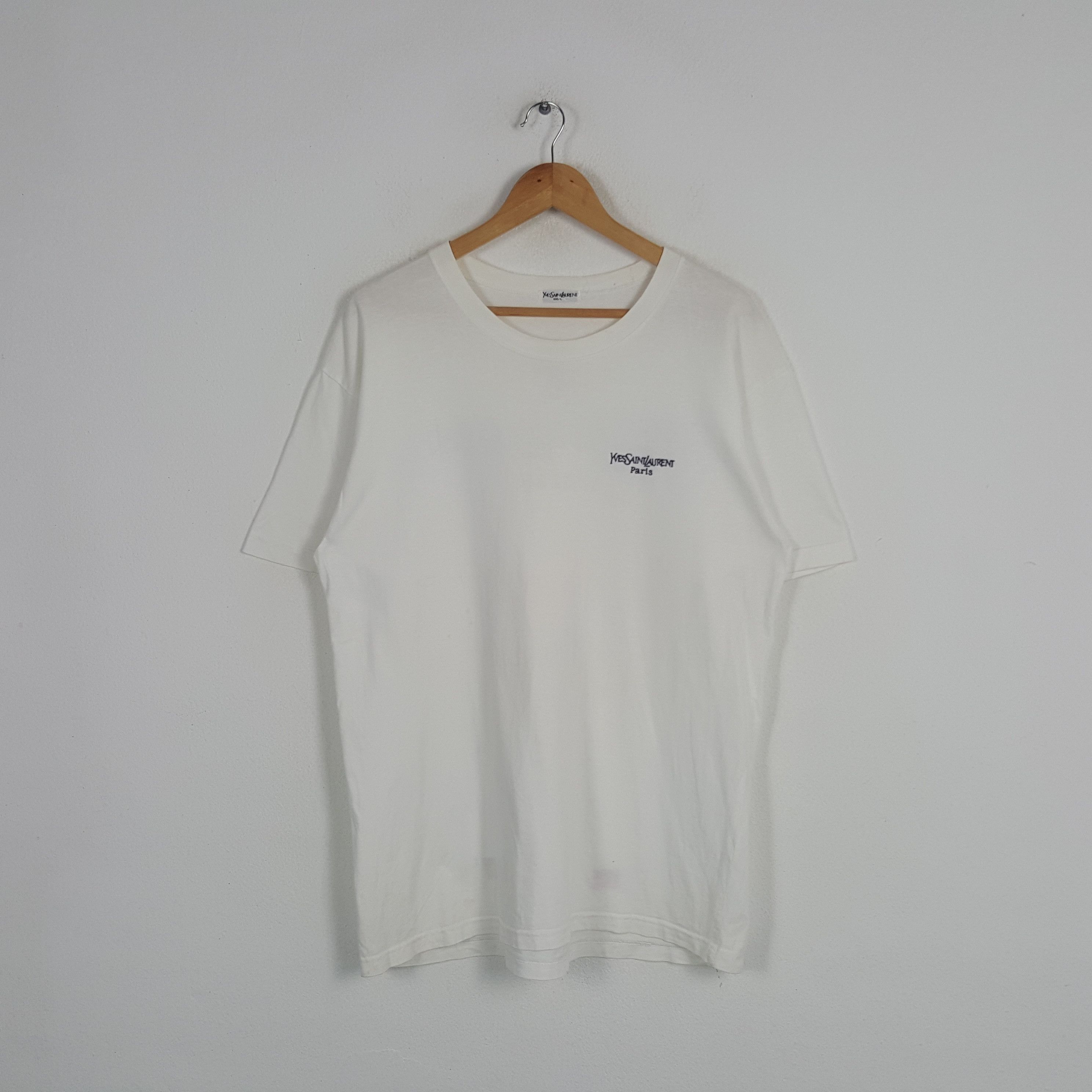 Vintage × Yves Saint Laurent Vintage Yves Saint Laurent Italian Brand Tshirt Size US L / EU 52-54 / 3 - 3 Thumbnail