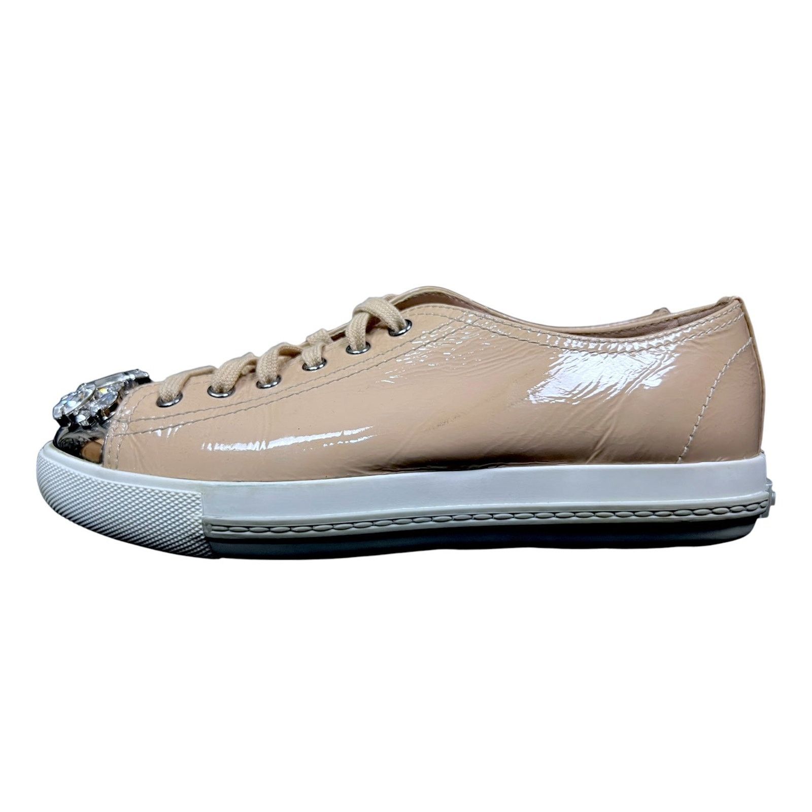 Miu Miu Miu Miu Size 38 Crystal Embellished Patent Leather Shoes Size US 7.5 / IT 37.5 - 3 Thumbnail