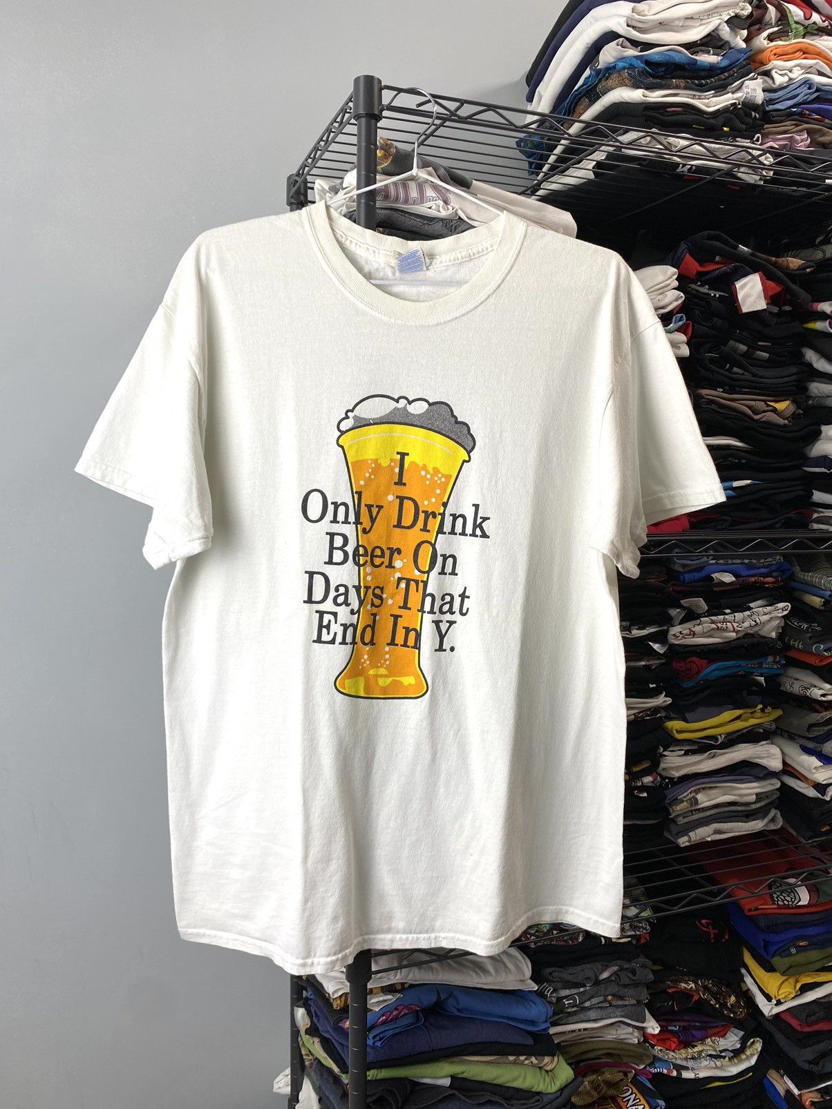 Band Tees 00’s Vintage I Drink Only Beer T Shirt Coors Budweiser Size US L / EU 52-54 / 3 - 1 Thumbnail