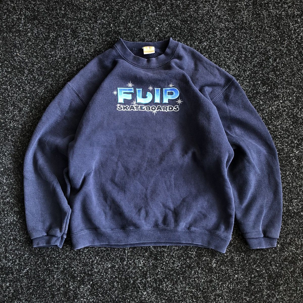 image of Blind Skateboards x Flip Skateboards 90Sflip Skateboard Blue Ski Logo Archive Sweatshirt Us (Size S