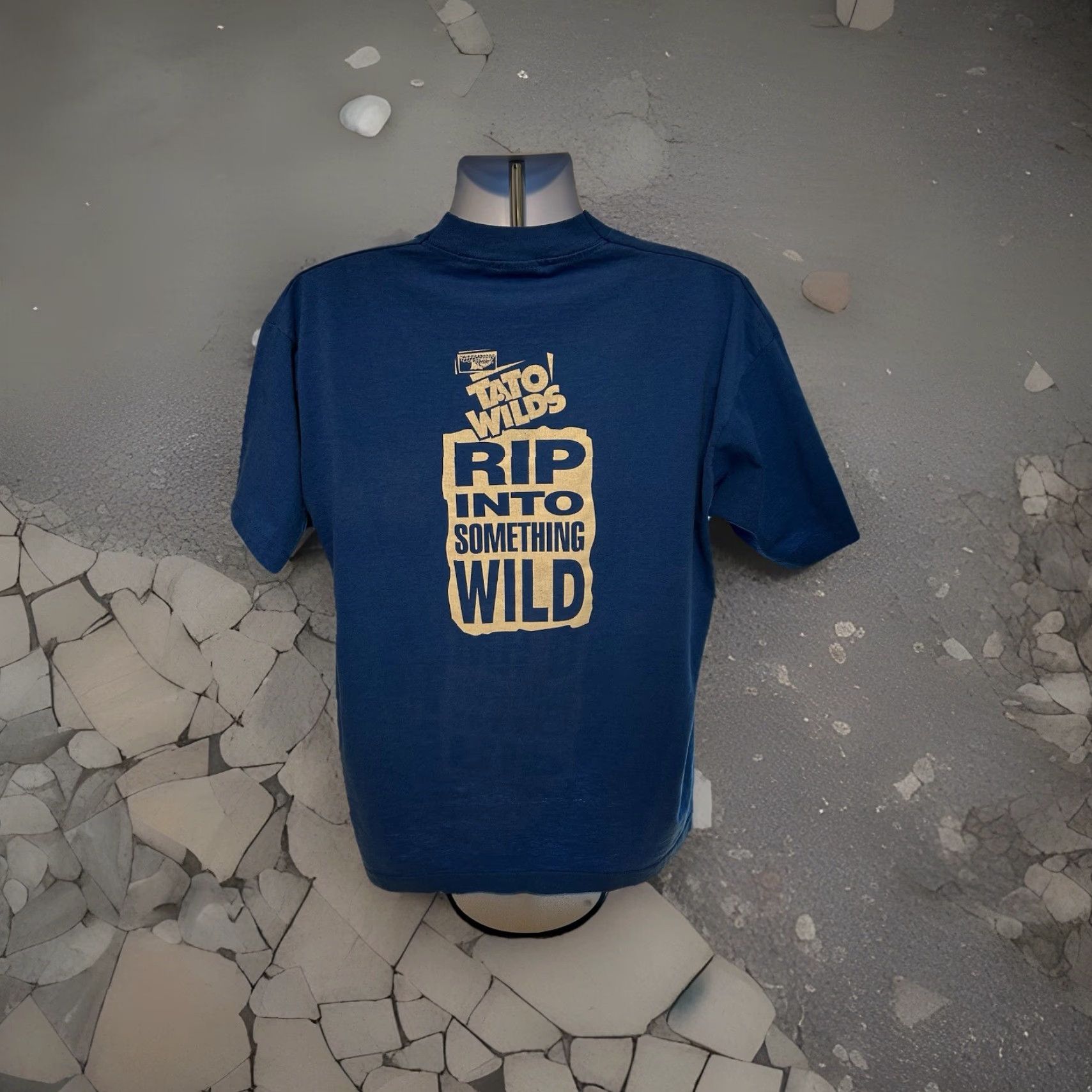 Fruit Of The Loom VINTAGE 90s Keebler Tato Wild Shirt Men XL Blue Double-Sided Knit Cotton 1990s Promotional Keebler Logo USA Men XL Blue Shirt Size US XL / EU 56 / 4 - 7 Thumbnail