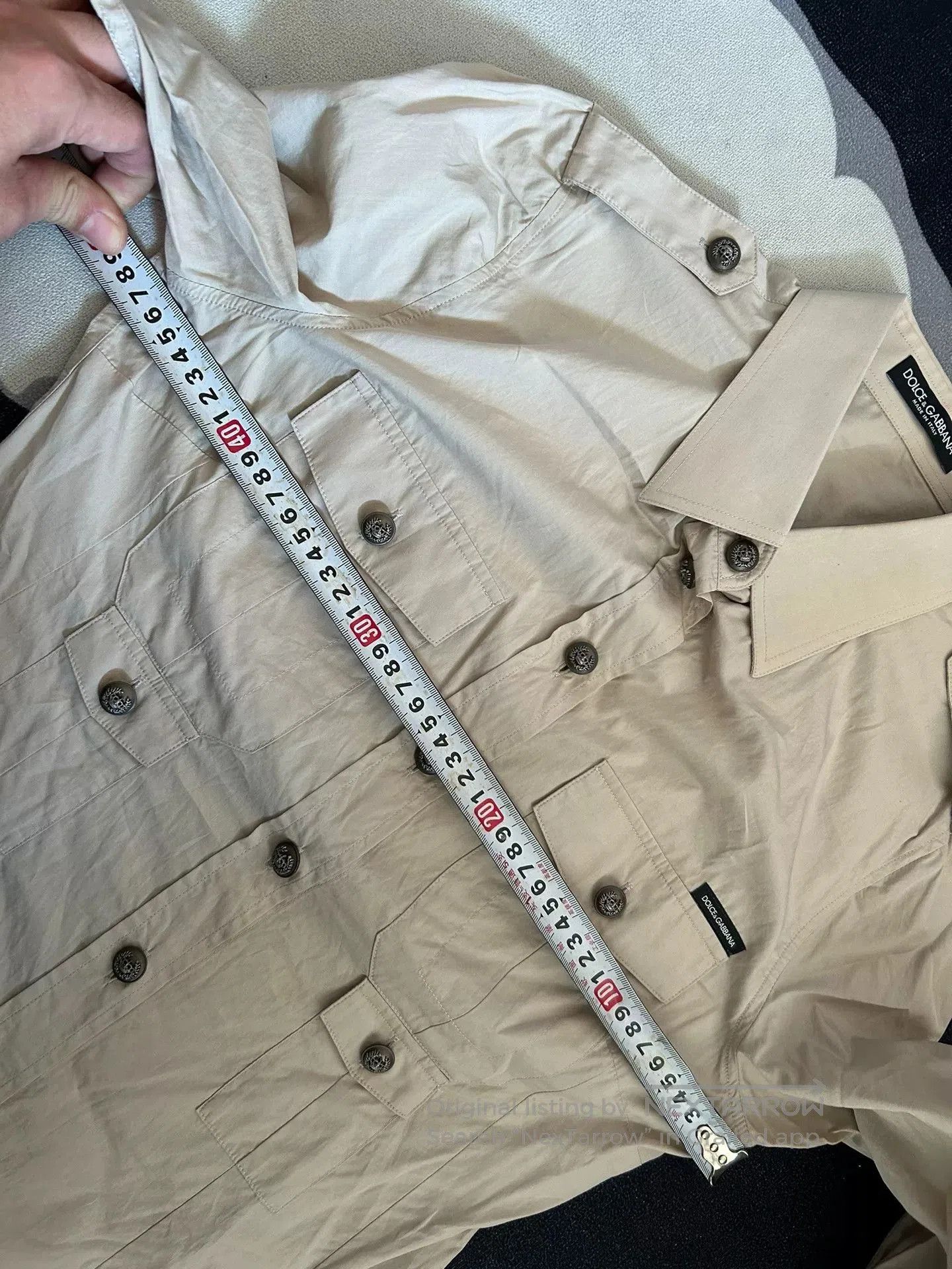 Dolce & Gabbana Fashion Casual Khaki Work Shirt for Women. Size M / US 6-8 / IT 42-44 - 5 Thumbnail