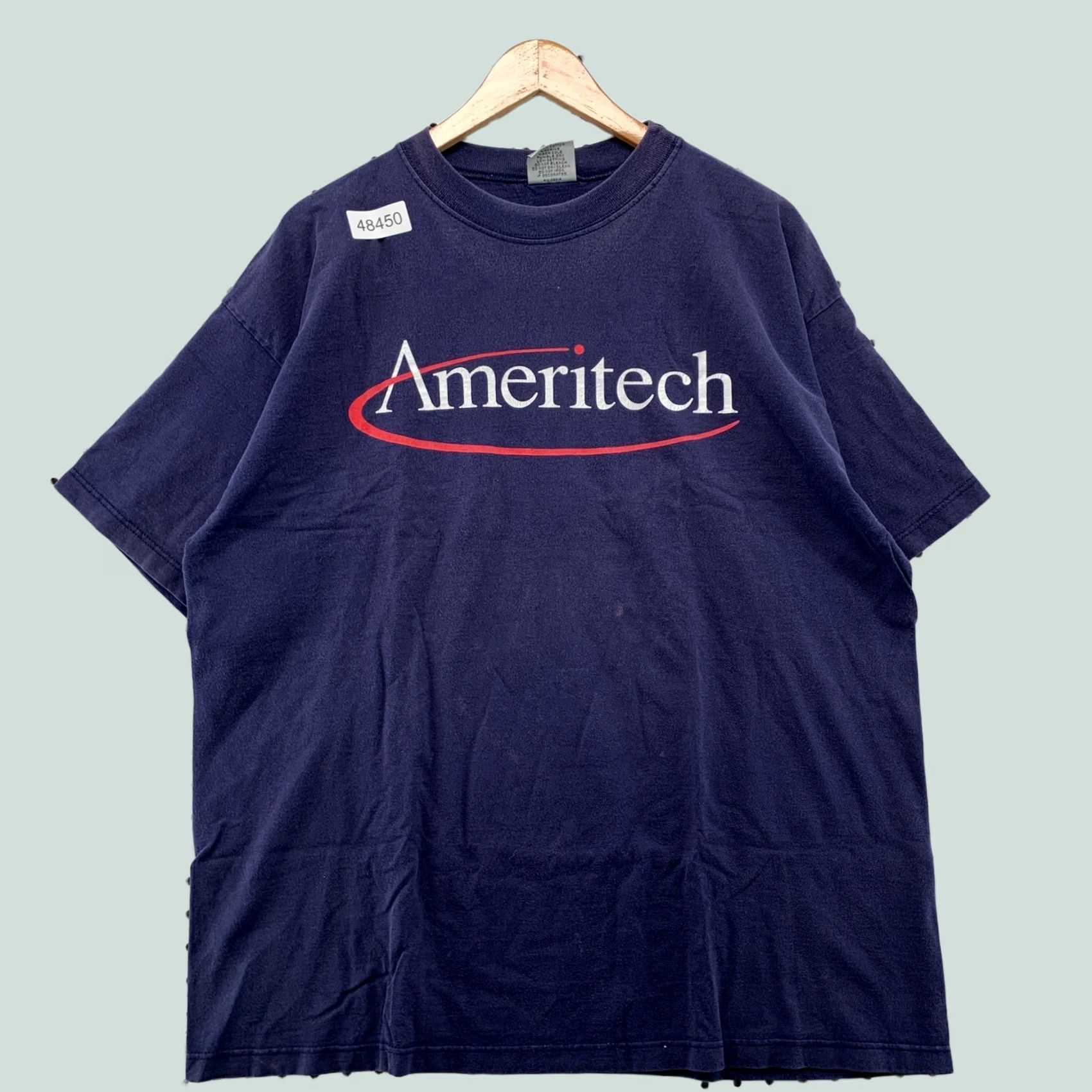 Vintage VINTAGE Ameritech T Shirt Mens XL Blue 90s Cyber Punk Made USA Size US XL / EU 56 / 4 - 1 Thumbnail