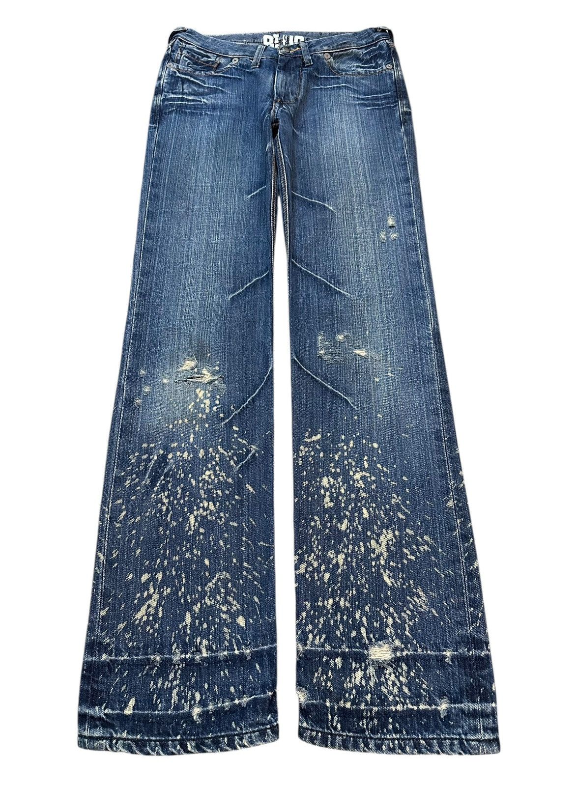Japanese Brand Vintage Japanese Brand Faded Wash Paint Splatter Style Jeans Size US 28 / EU 44 - 1 Thumbnail