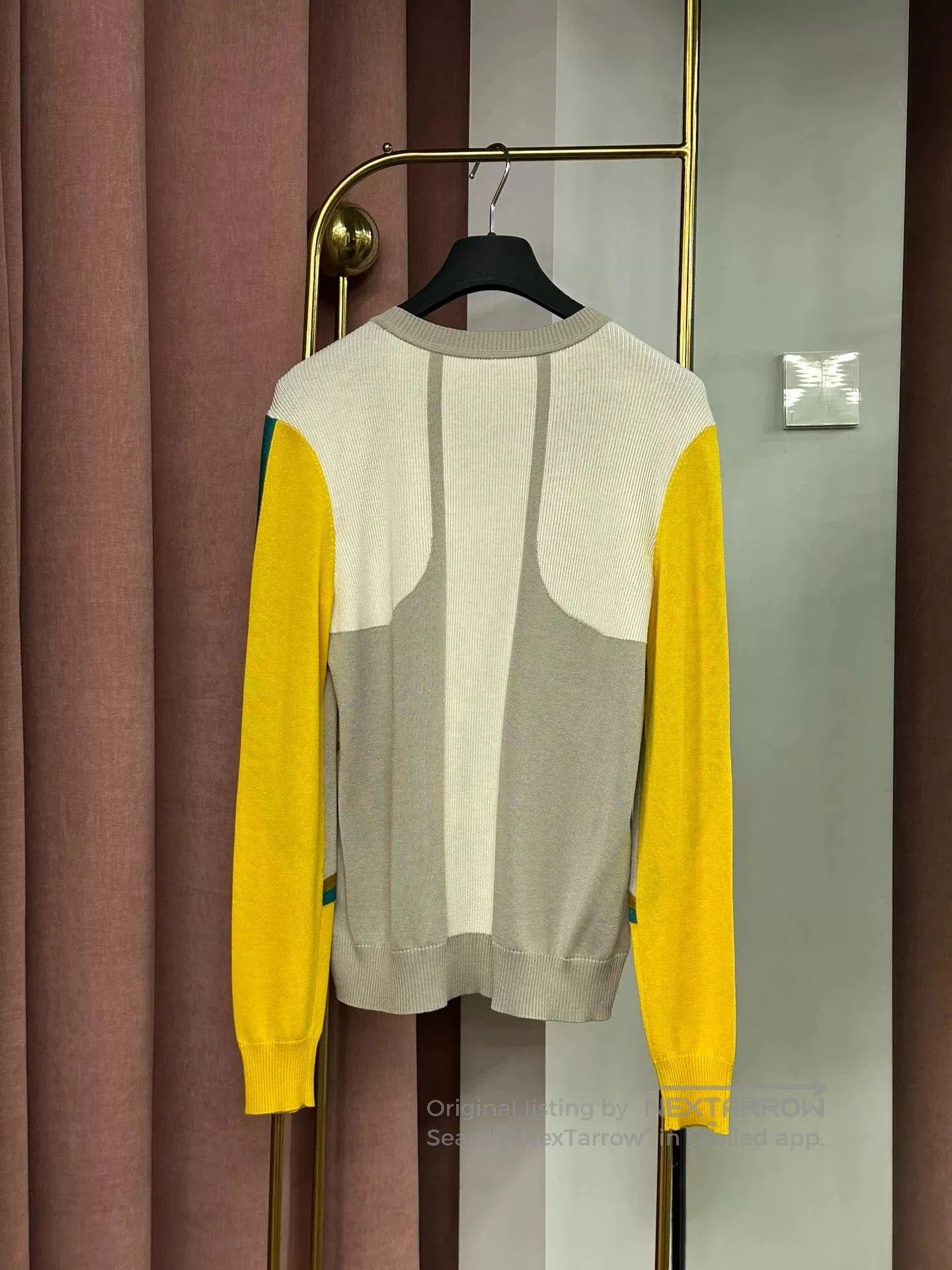 Hermes Hermes Silk Panel Print Knit Sweater. Size US S / EU 44-46 / 1 - 3 Thumbnail