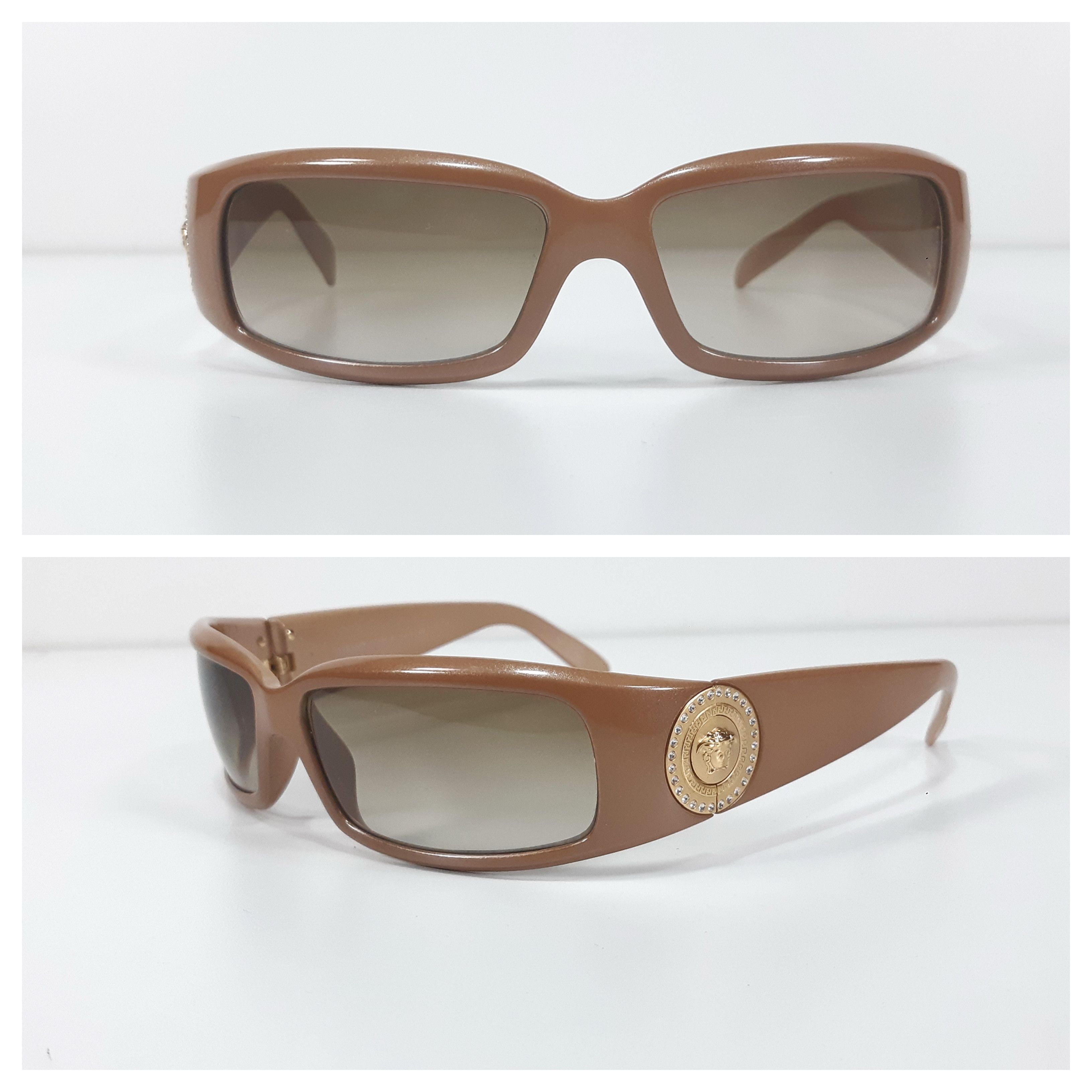 image of Vintage Versace Mod.4044-B 390/13 Italy Sunglasses in Beige, Men's