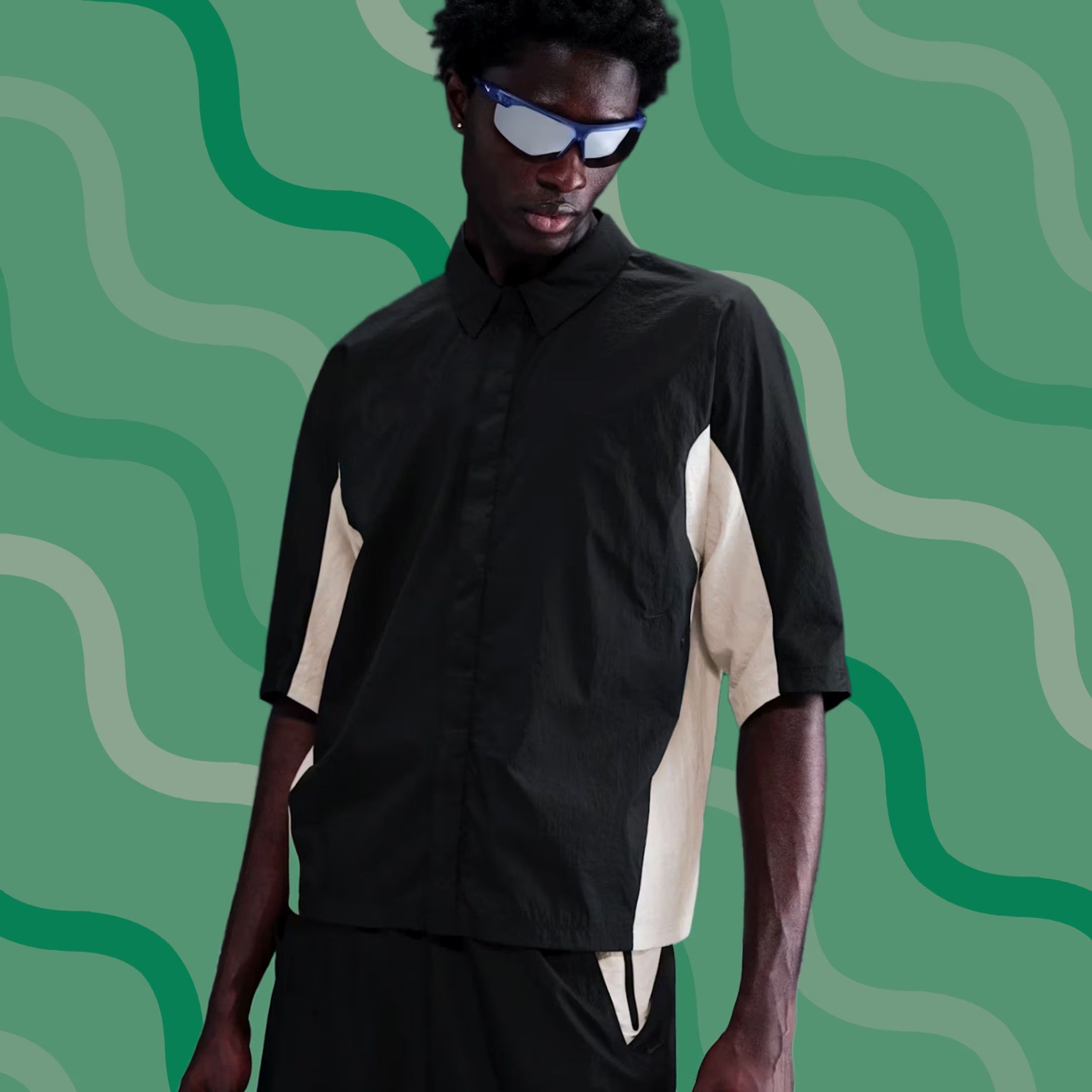 Nike Nike Tech Jacket Shirt Mens Oversized Black White Nylon Woven L DV9902 010 Size US L / EU 52-54 / 3 - 1 Thumbnail