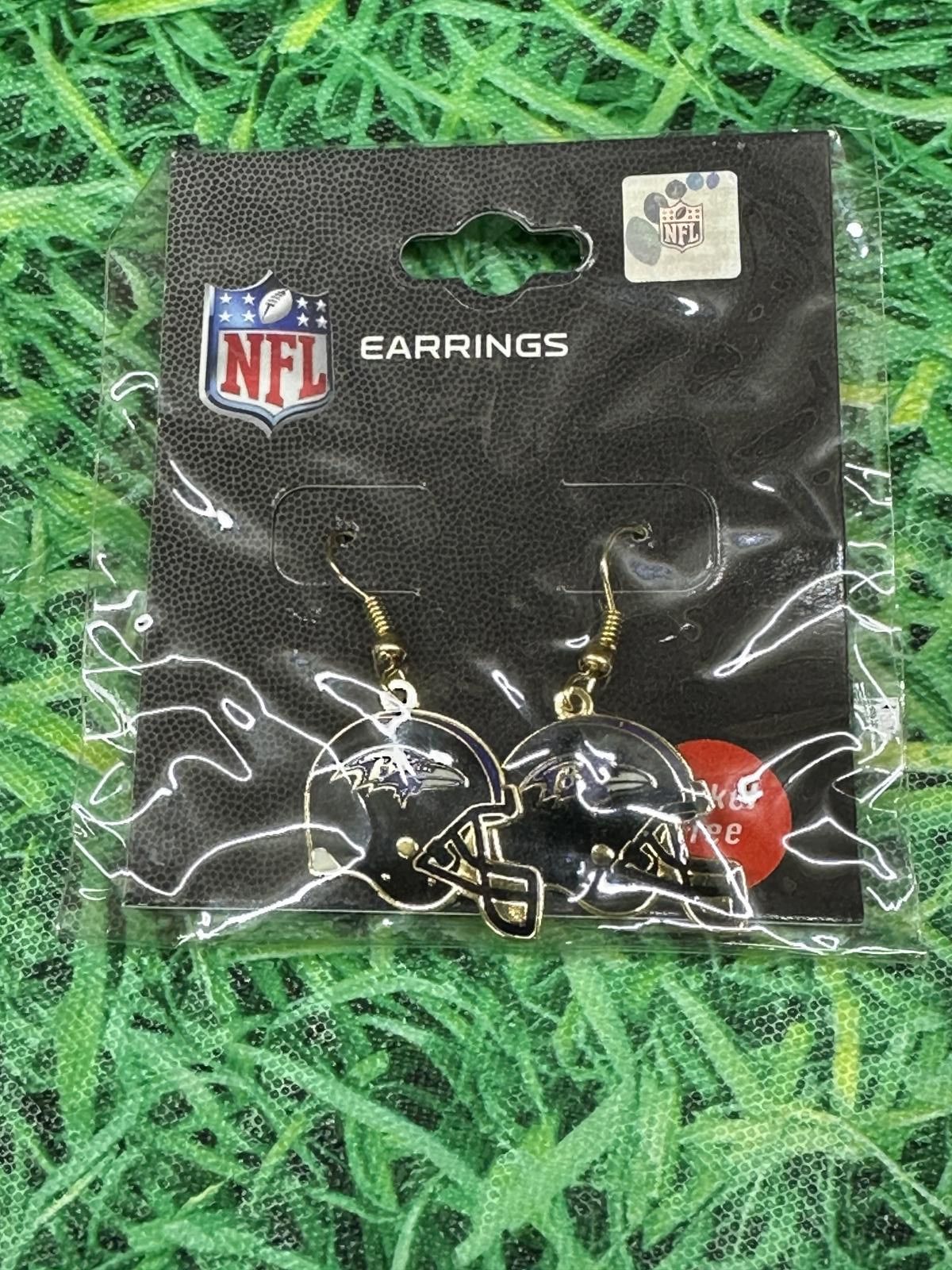 NFL Baltimore Ravens Dangle Earrings NFL NEW Size ONE SIZE - 1 Thumbnail