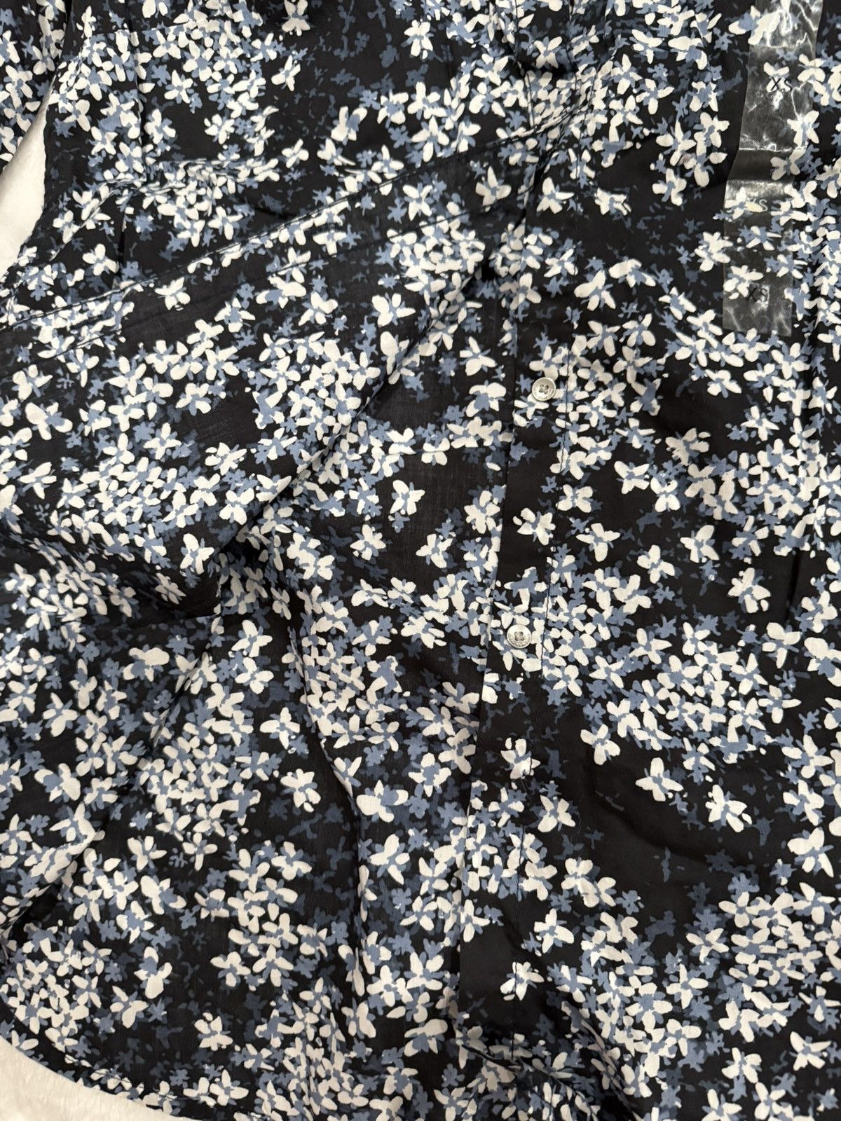 Calvin Klein CK women blue flora shirt size xs Size XS / US 0-2 / IT 36-38 - 7 Thumbnail