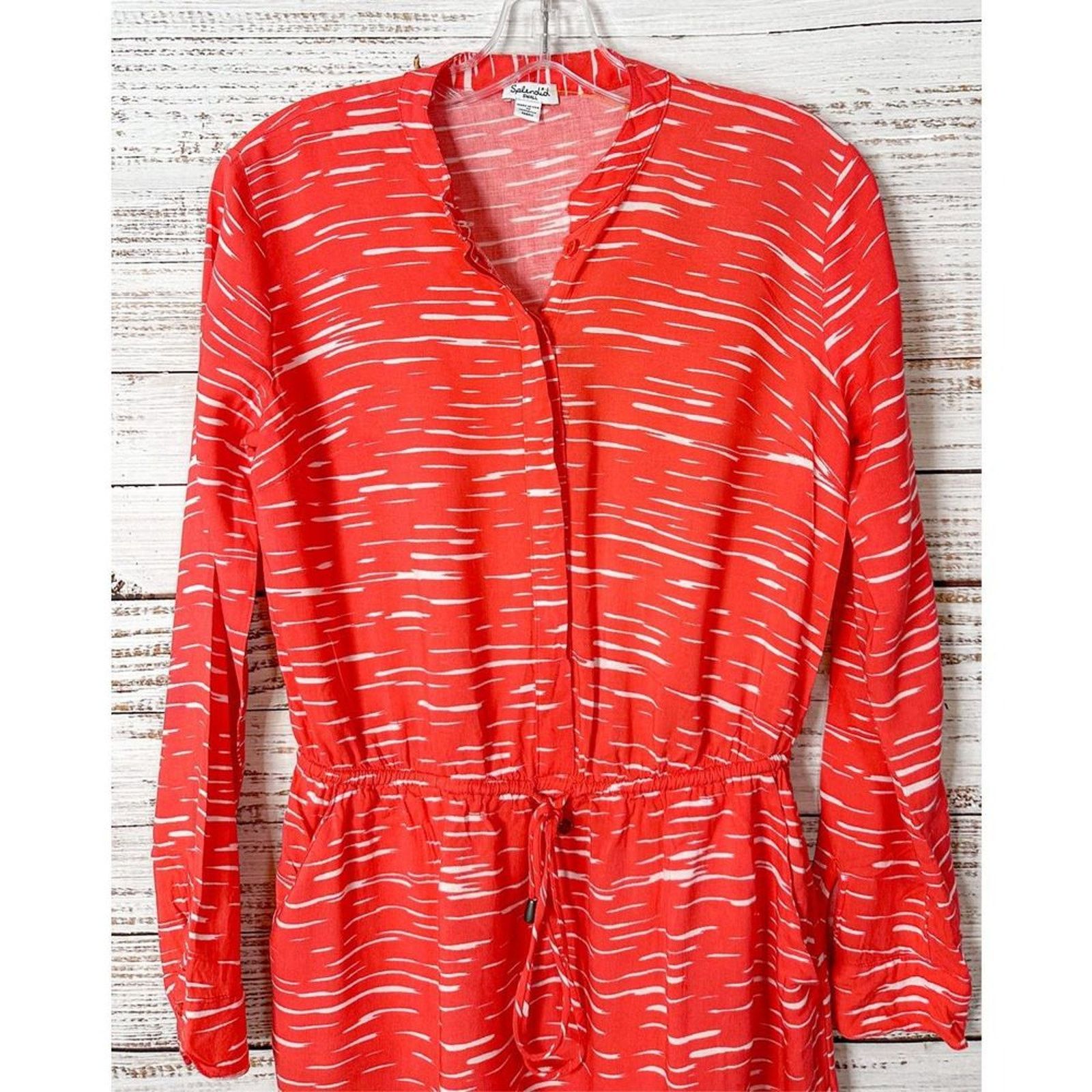 Splendid Splendid Button Front Mini Dress Red White Size Small Size S / US 4 / IT 40 - 2 Thumbnail