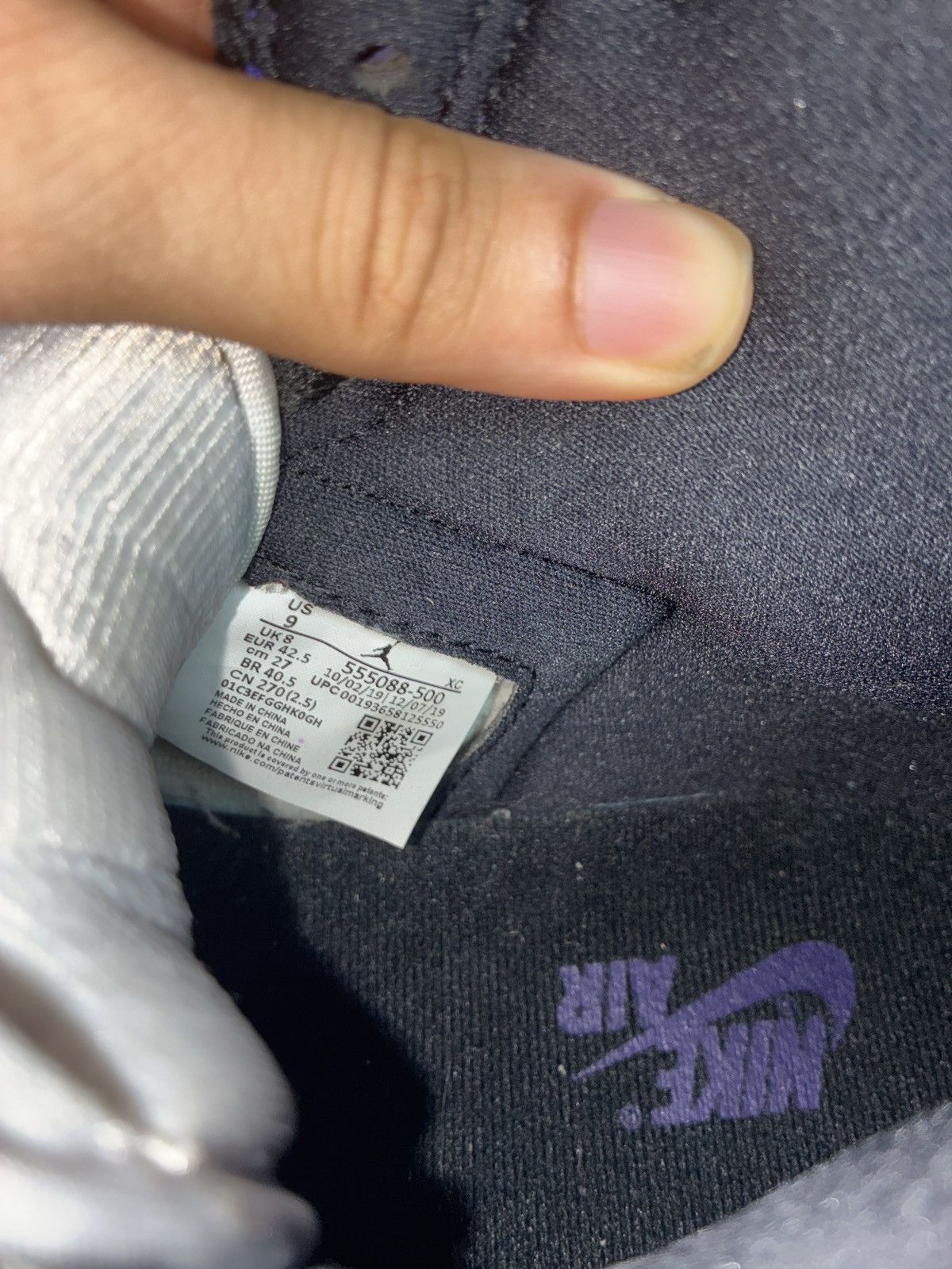 Jordan Brand Jordan 1 Court Purple Retro High Size US 9 / EU 42 - 6 Thumbnail