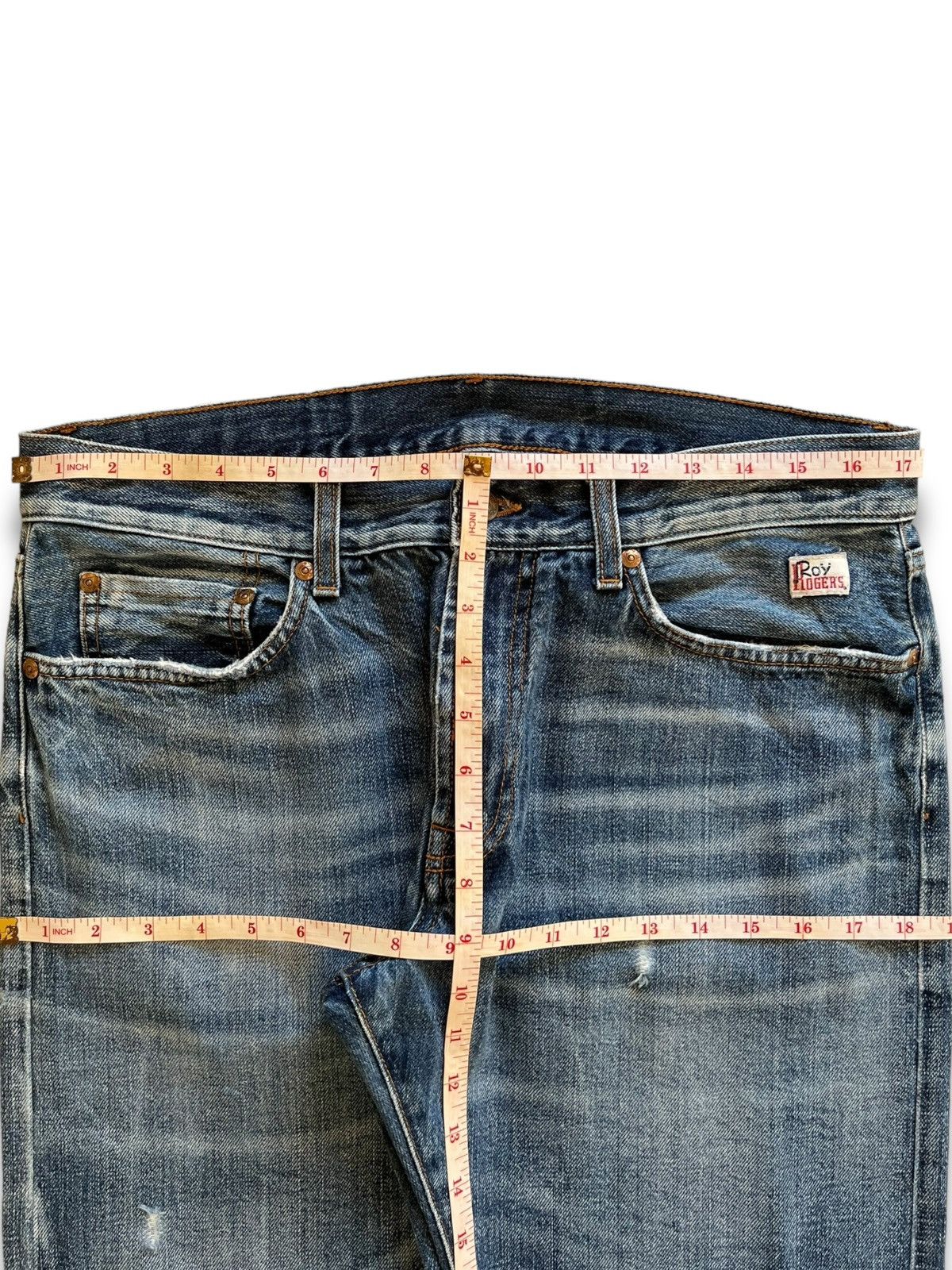 Roy Denim SALES 🔥 Vintage Roy Roger's Cult Selvedge Distressed Jeans Size US 35 - 14 Thumbnail